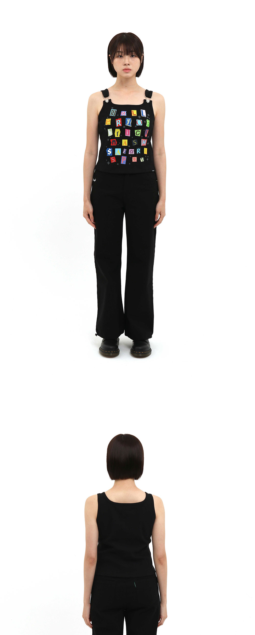 Safarispot 1/2 Stickerpack Suspenders Sleeveless Black 상세 이미지 2