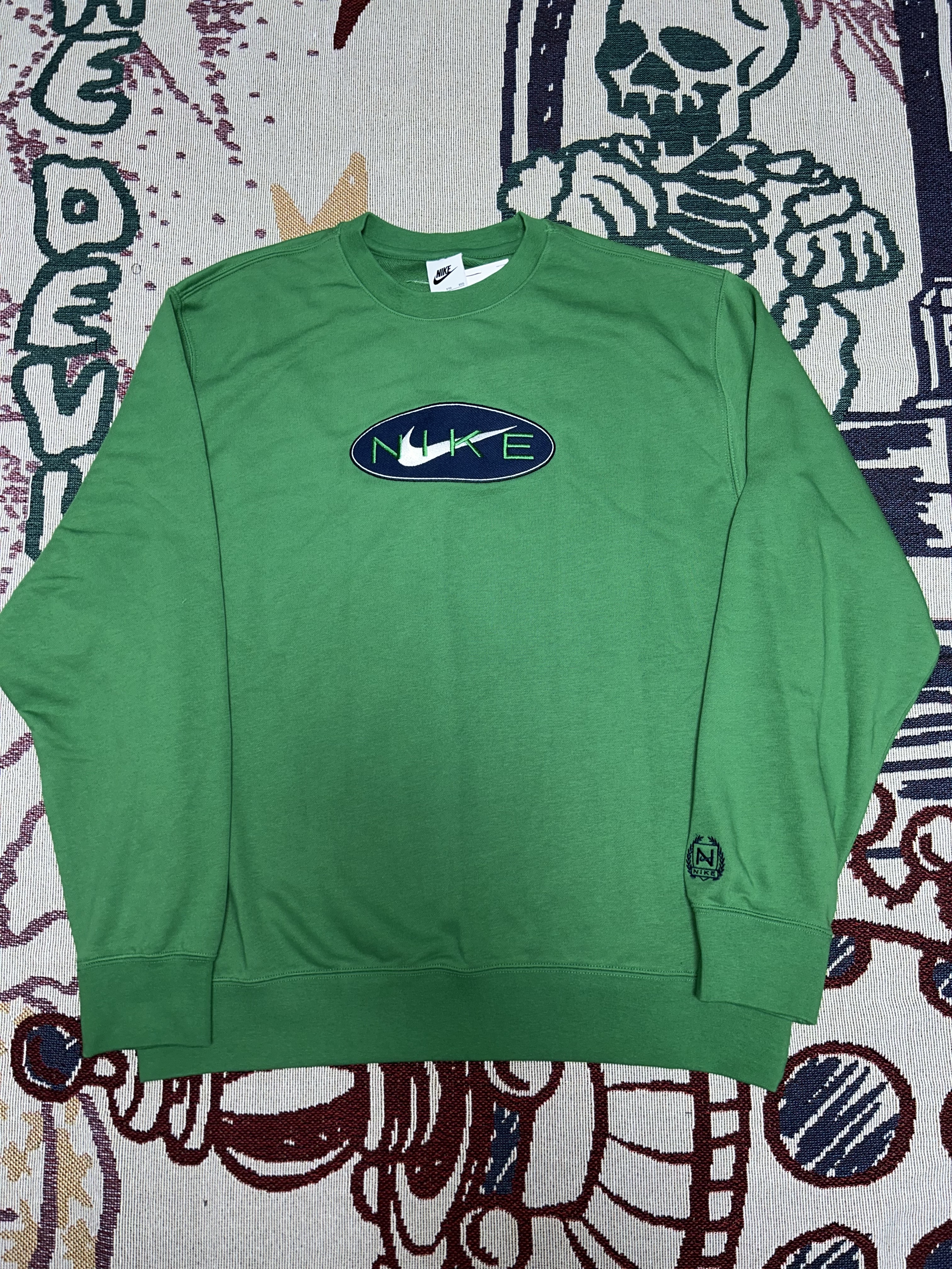 Nike NSW French Terry Crewneck Sweatshirt Aloe Verde - Asia 착용 스타일 - 2