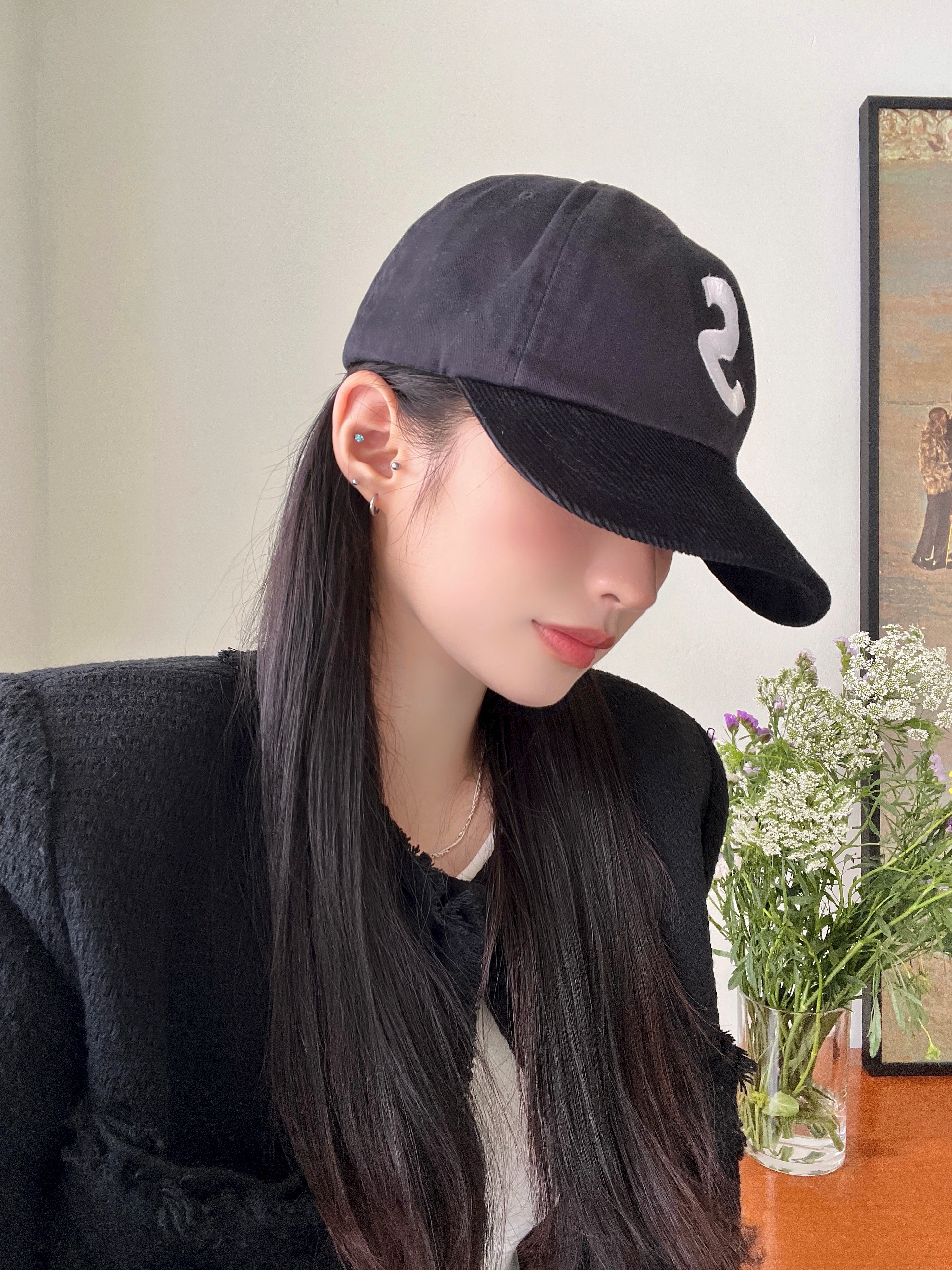 Supreme 2-Tone S Logo 6-Panel Black - 24SS 착용 스타일 - 3