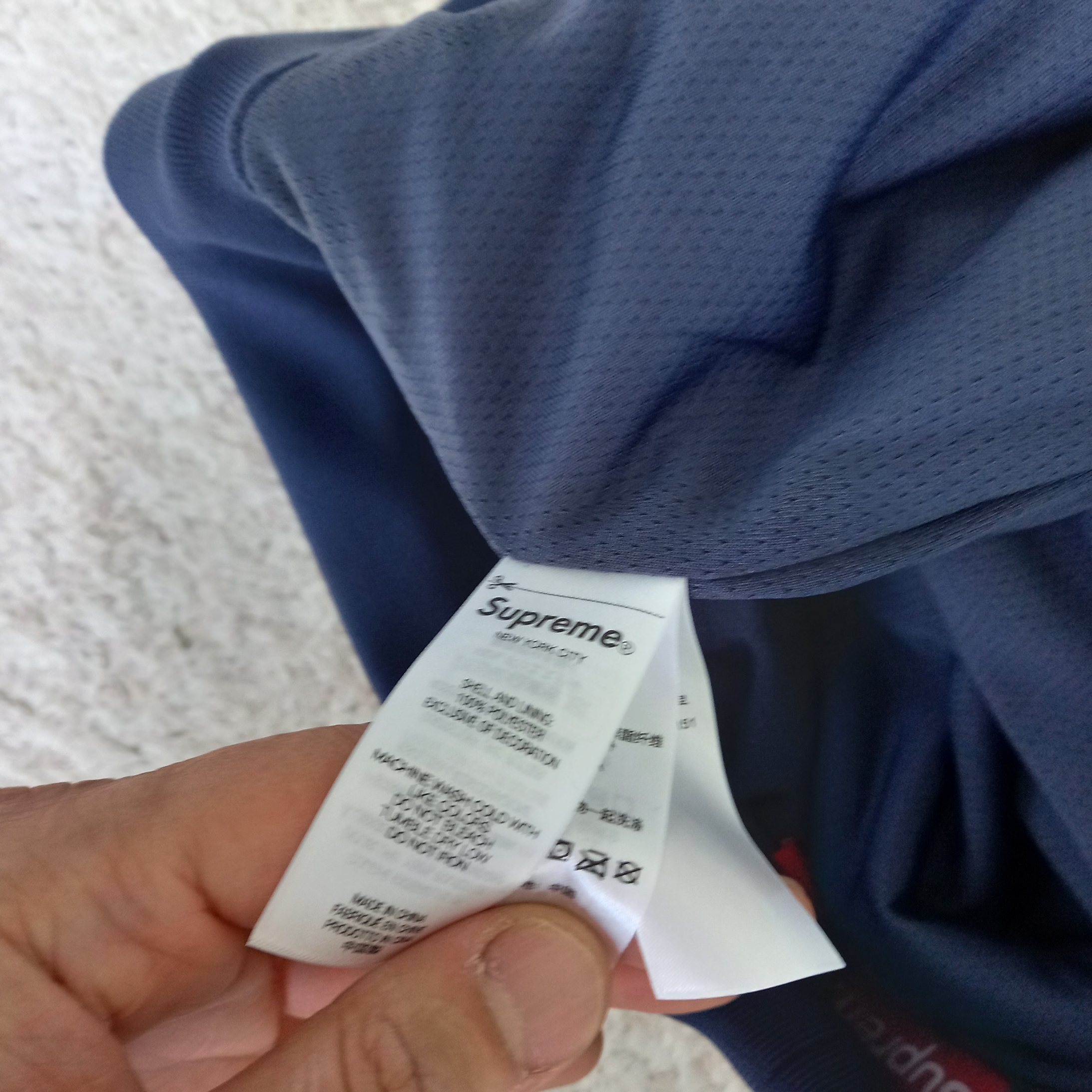 Supreme Ultrasuede Mesh Short Navy - 24SS 착용 스타일 - 6