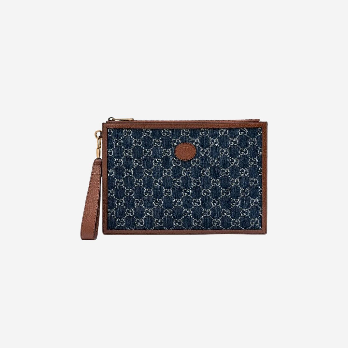 Gucci Pouch with Interlocking G Blue Ivory GG Denim 상세 이미지 1