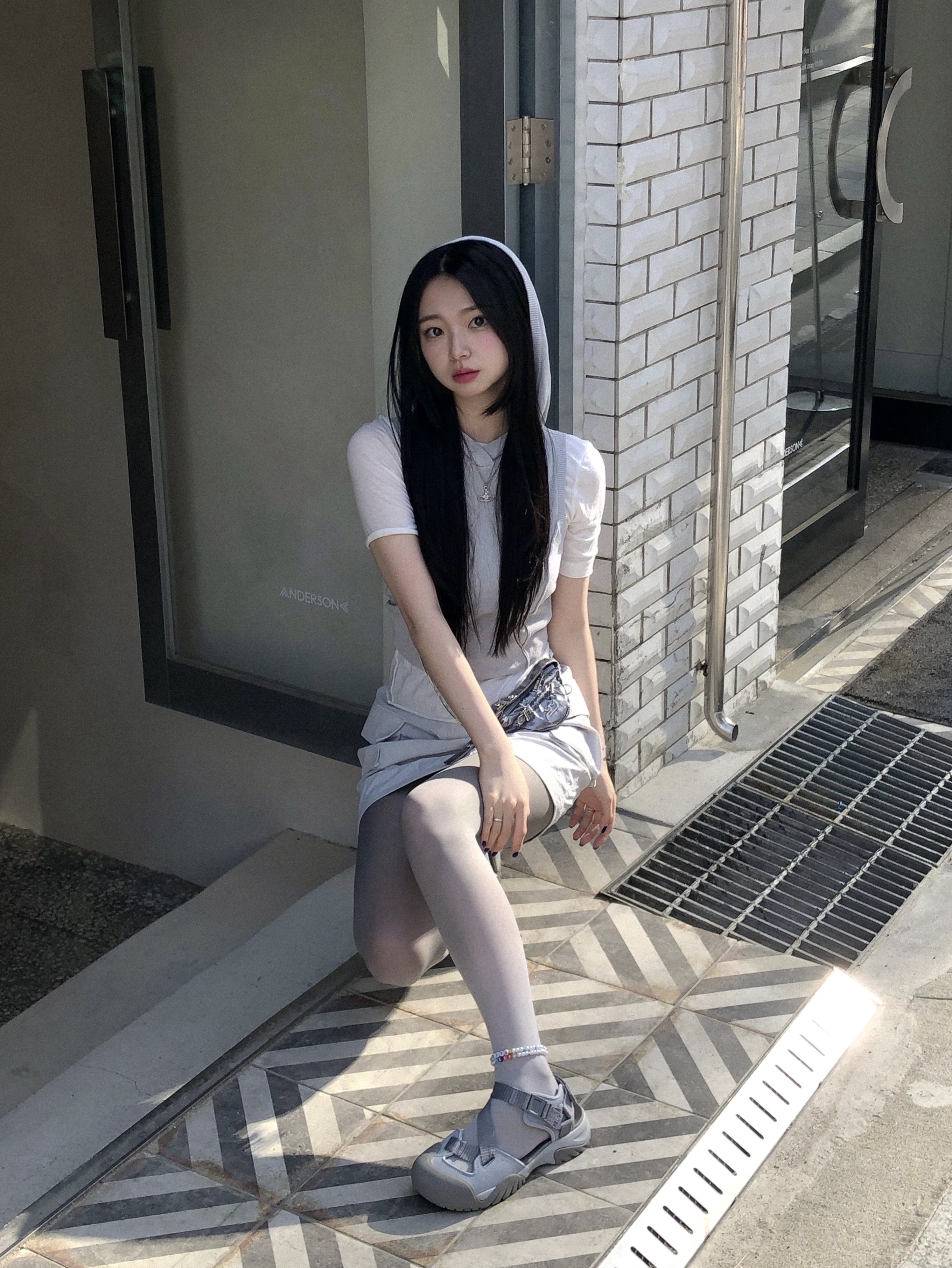 Fila Peito Sandal Grey 착용 스타일 - 5
