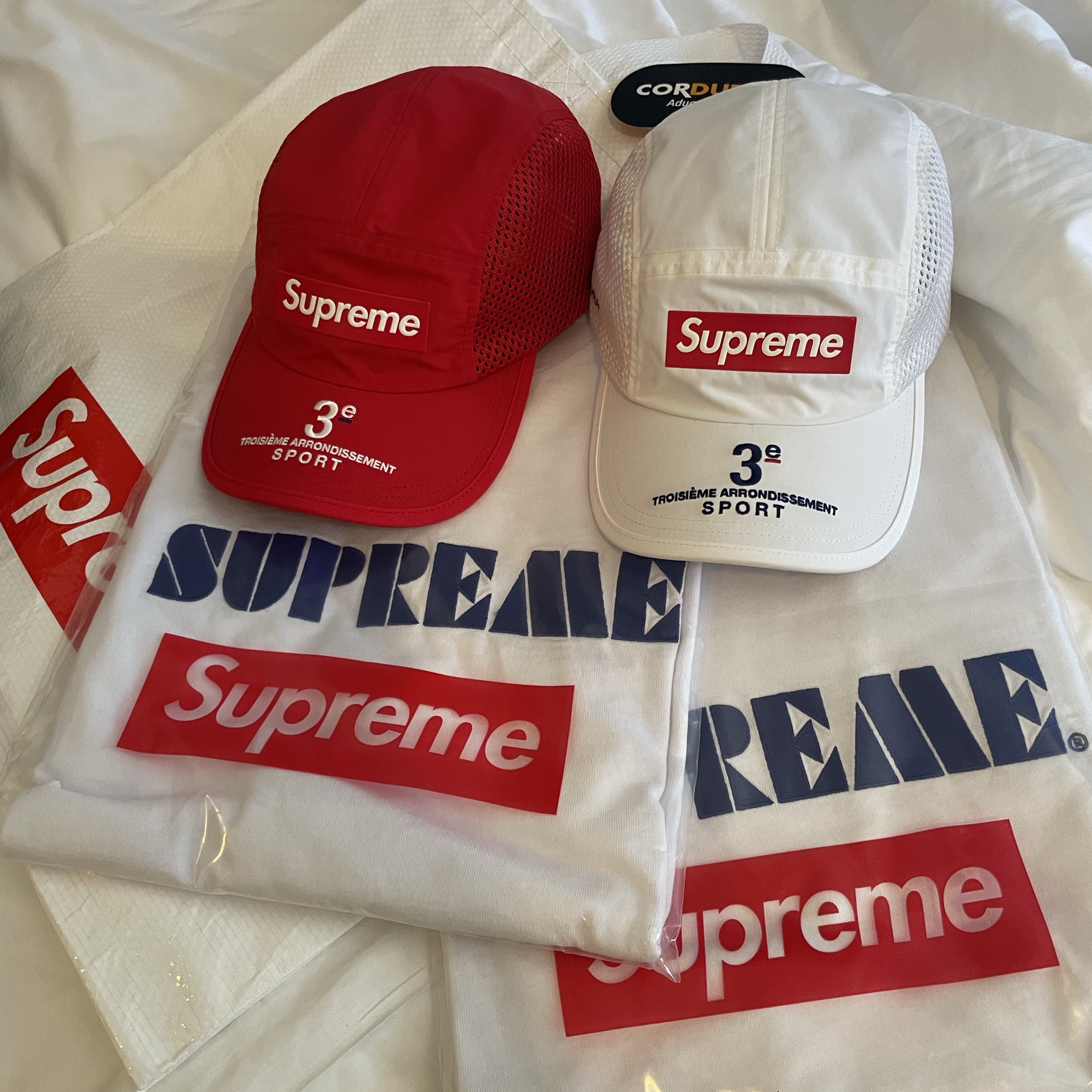 Supreme Stencil Embroidered S/S Top White - 24SS 착용 스타일