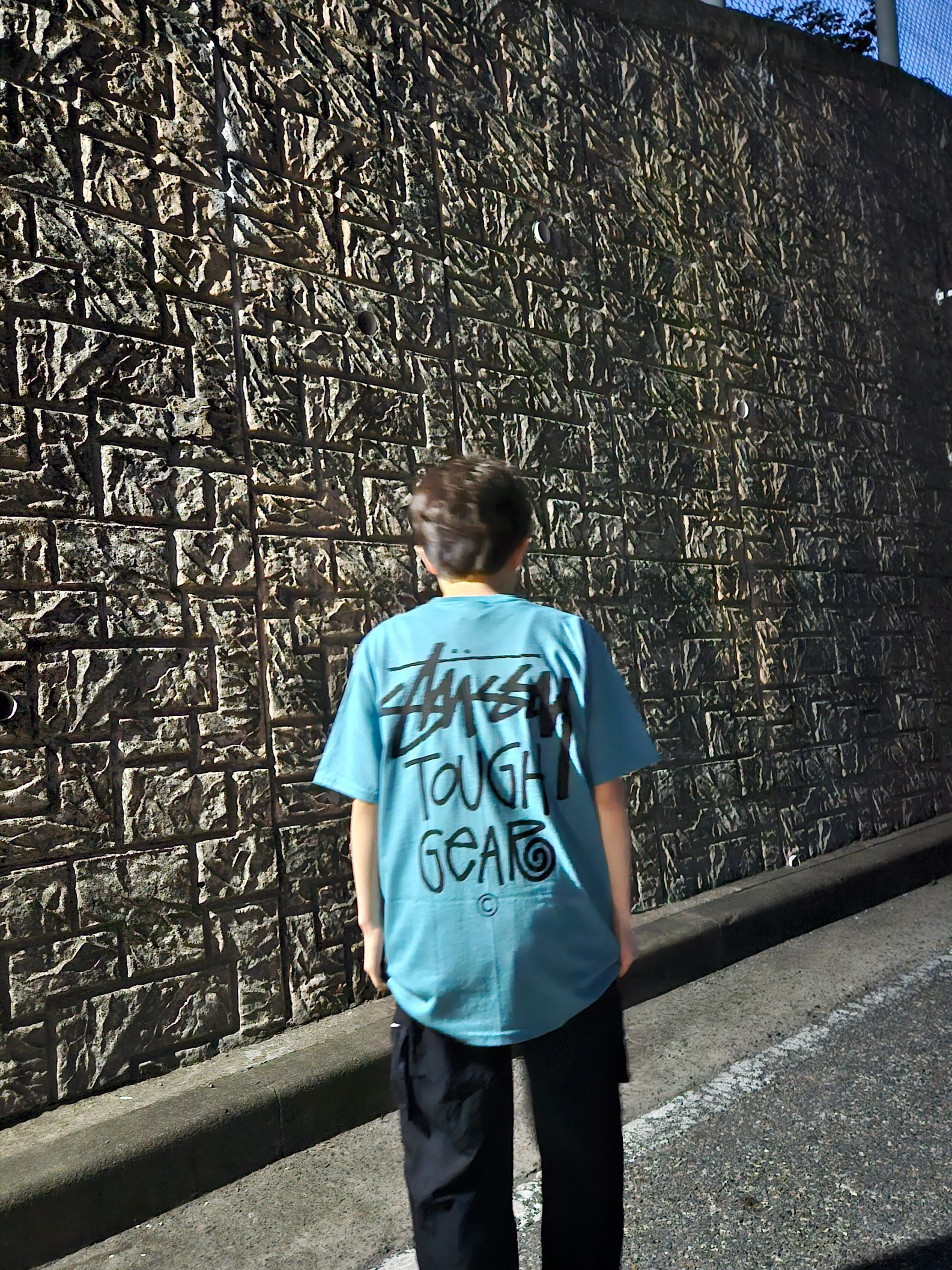 Stussy Tough Gear T-Shirt Ocean, (W) Nike NSW Essentiasl High-Rise Woven Cargo Pants Black - Asia 착용 스타일 - 3