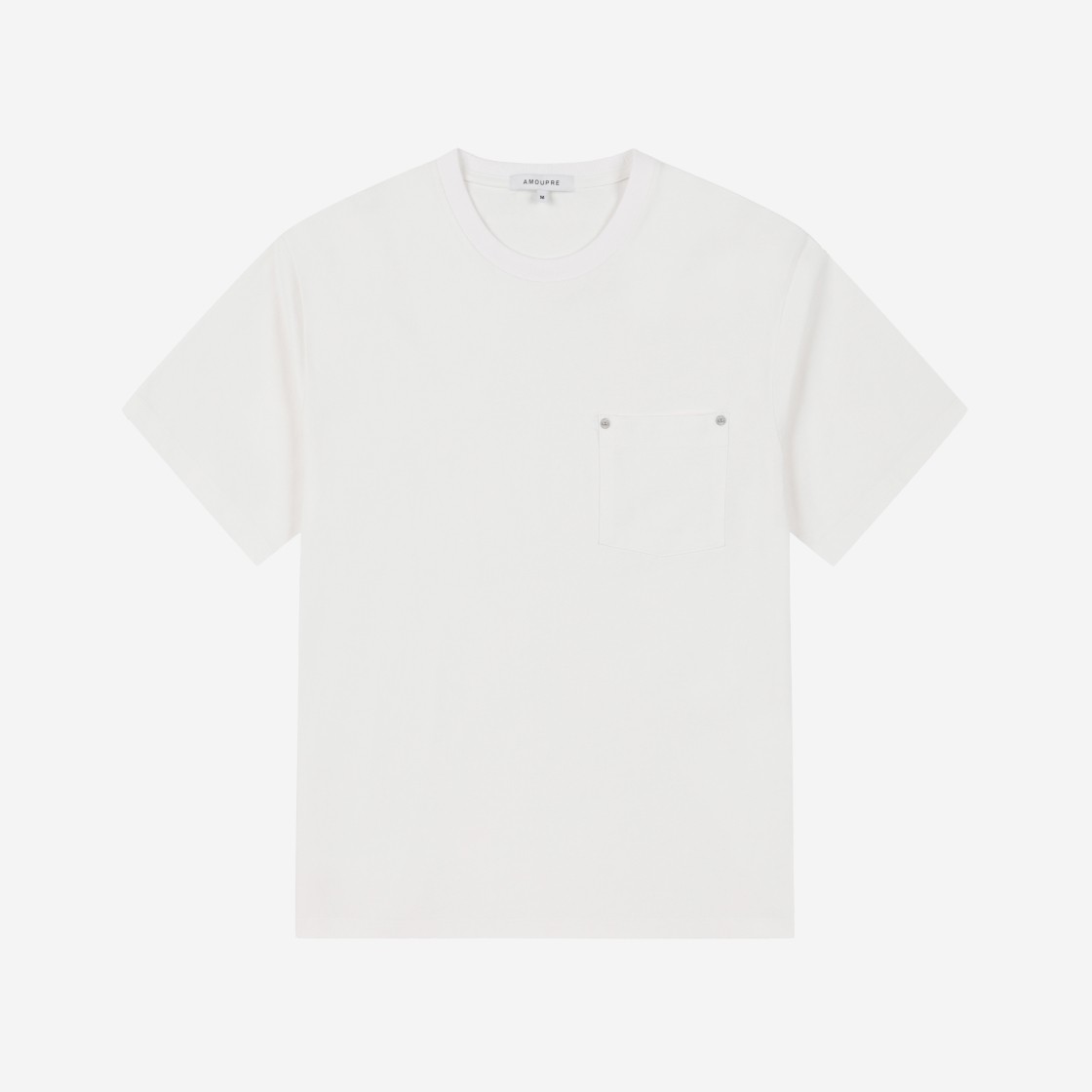 AMOUPRE One Pocket Standard Tshirt White 상세 이미지 1