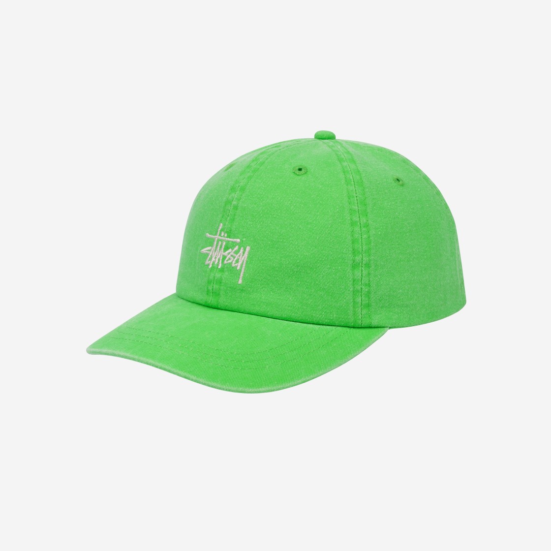 Stussy Washed Stock Low Pro Cap Lime 상세 이미지 1