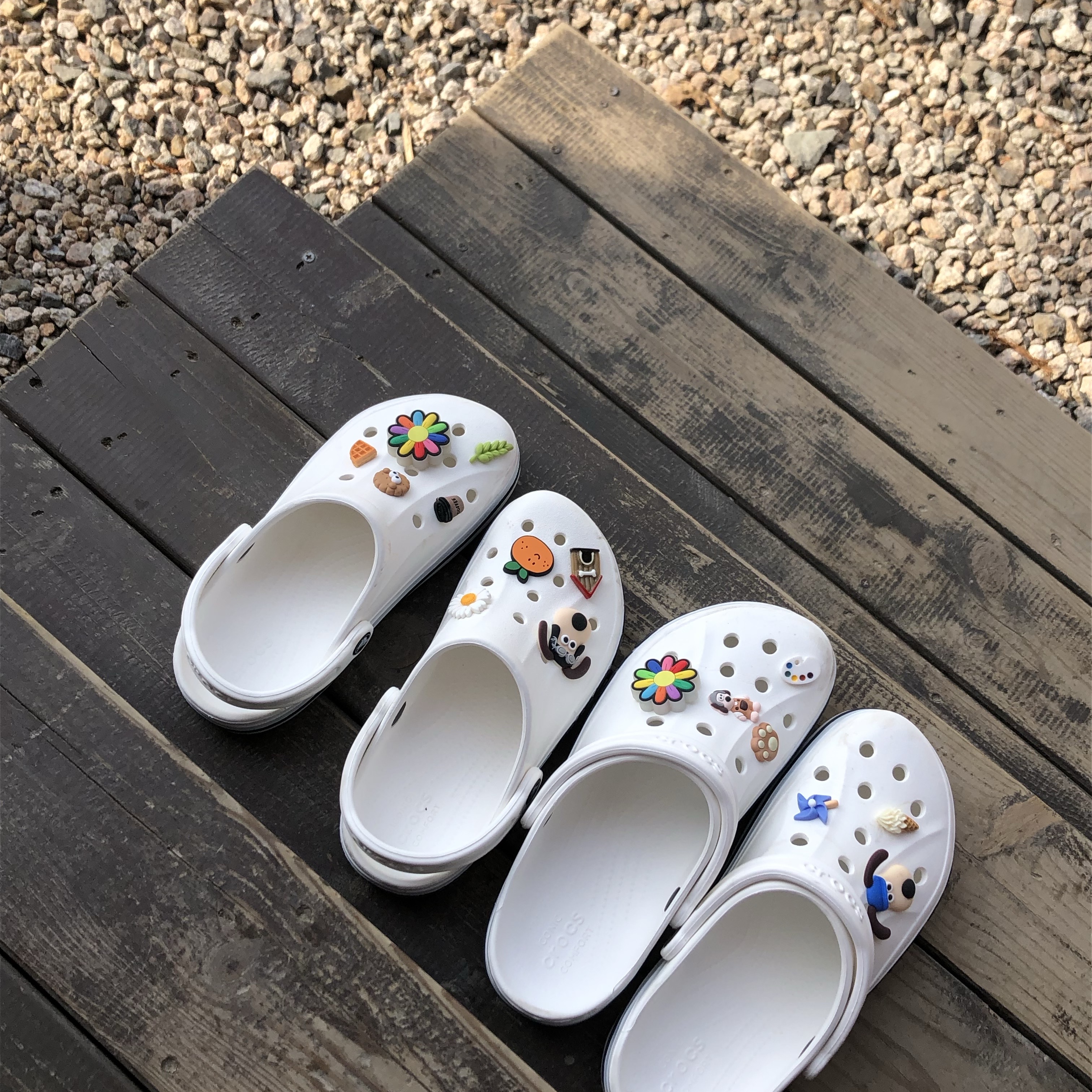 Crocs Bayaband Clog White Navy 착용 스타일