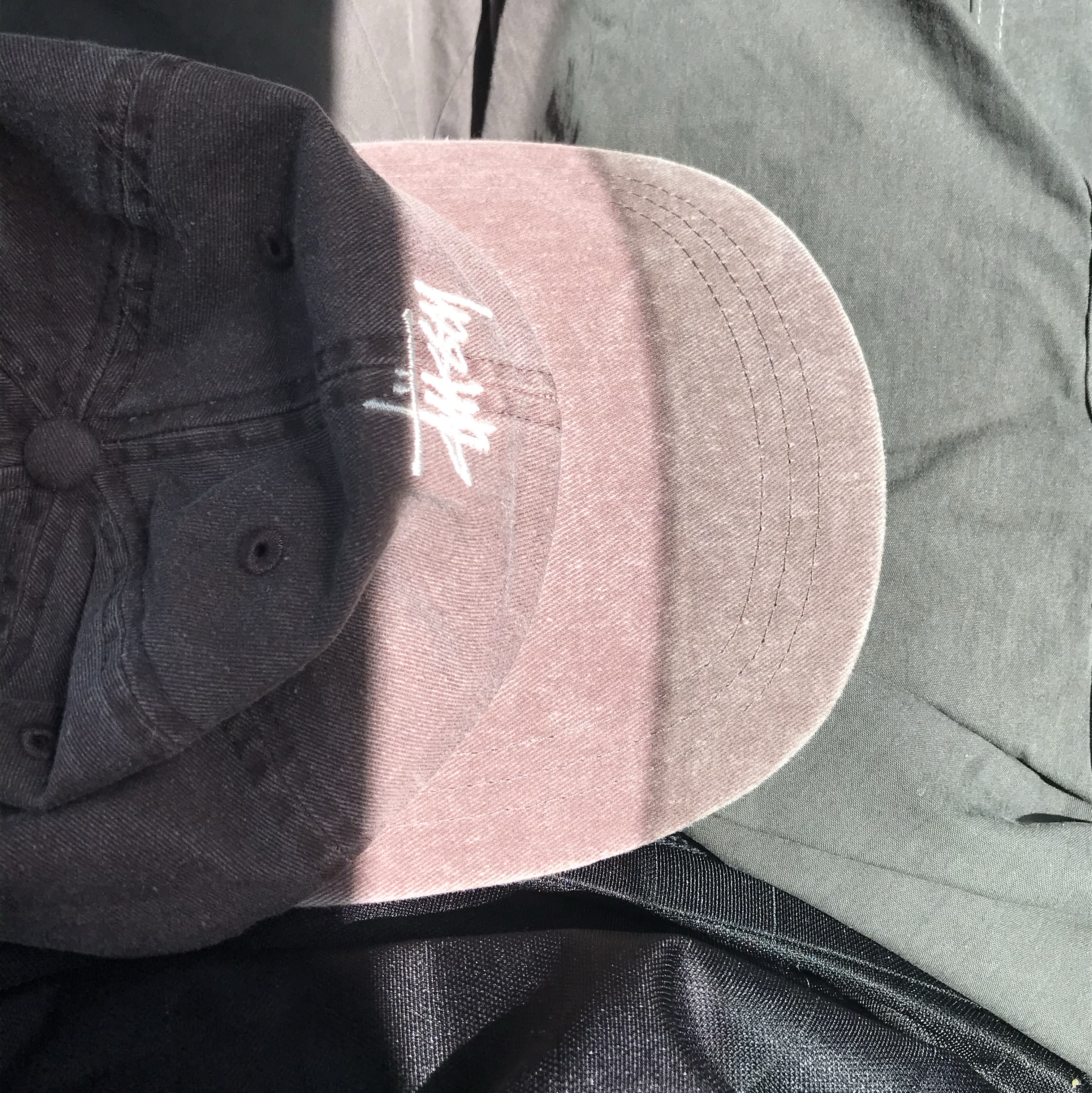 Stussy Washed Stock Low Pro Cap Brown 착용 스타일