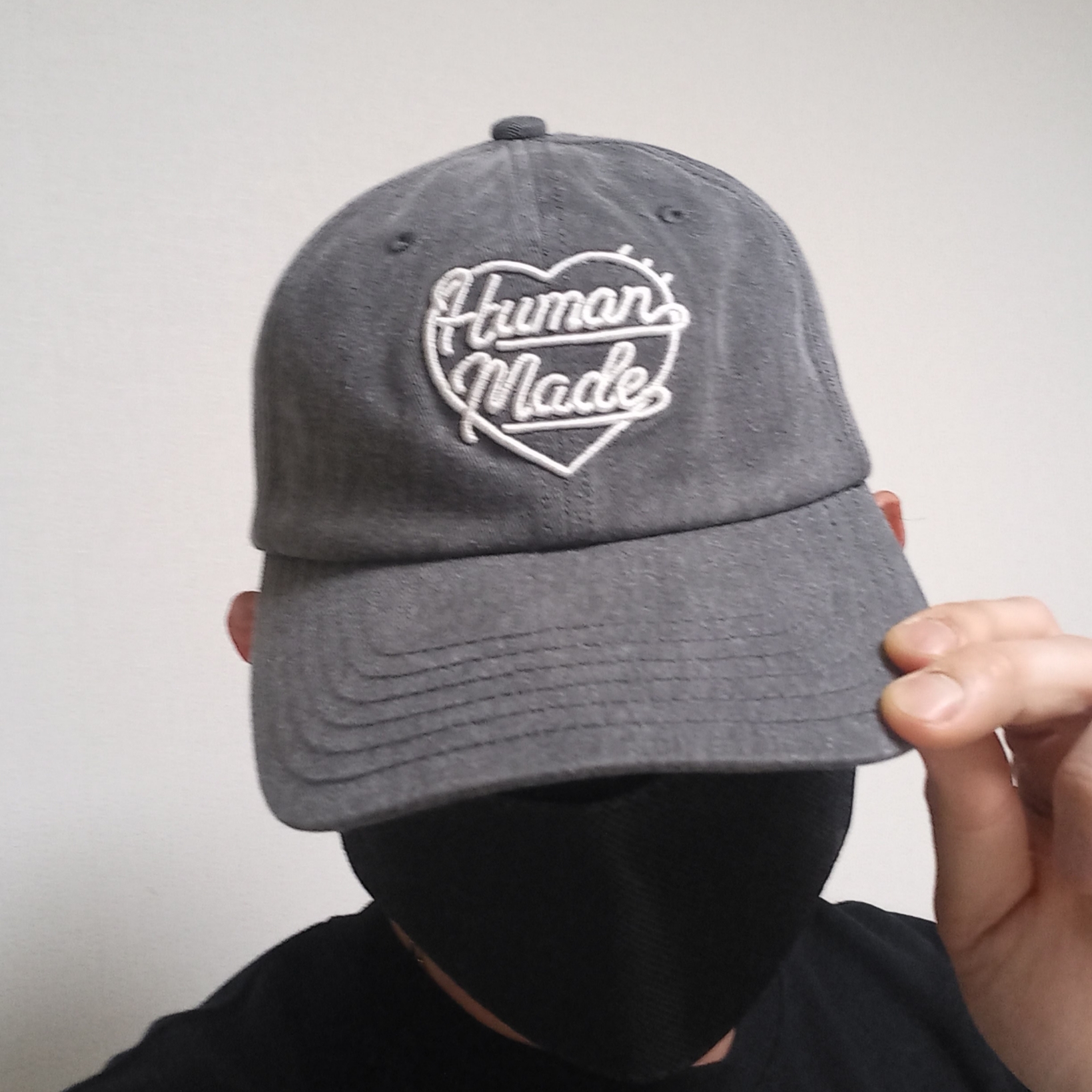 Human Made 6 Panel Cap #1 Black 착용 스타일 - 1