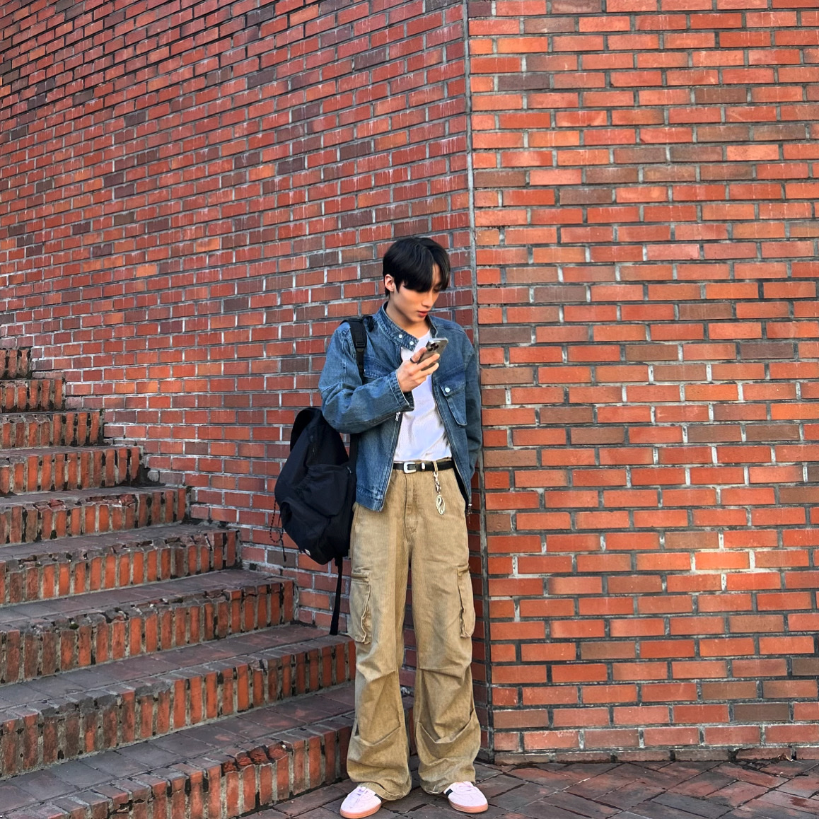 (W) Adidas Spezial Handball Clear Pink 착용 스타일 - 3