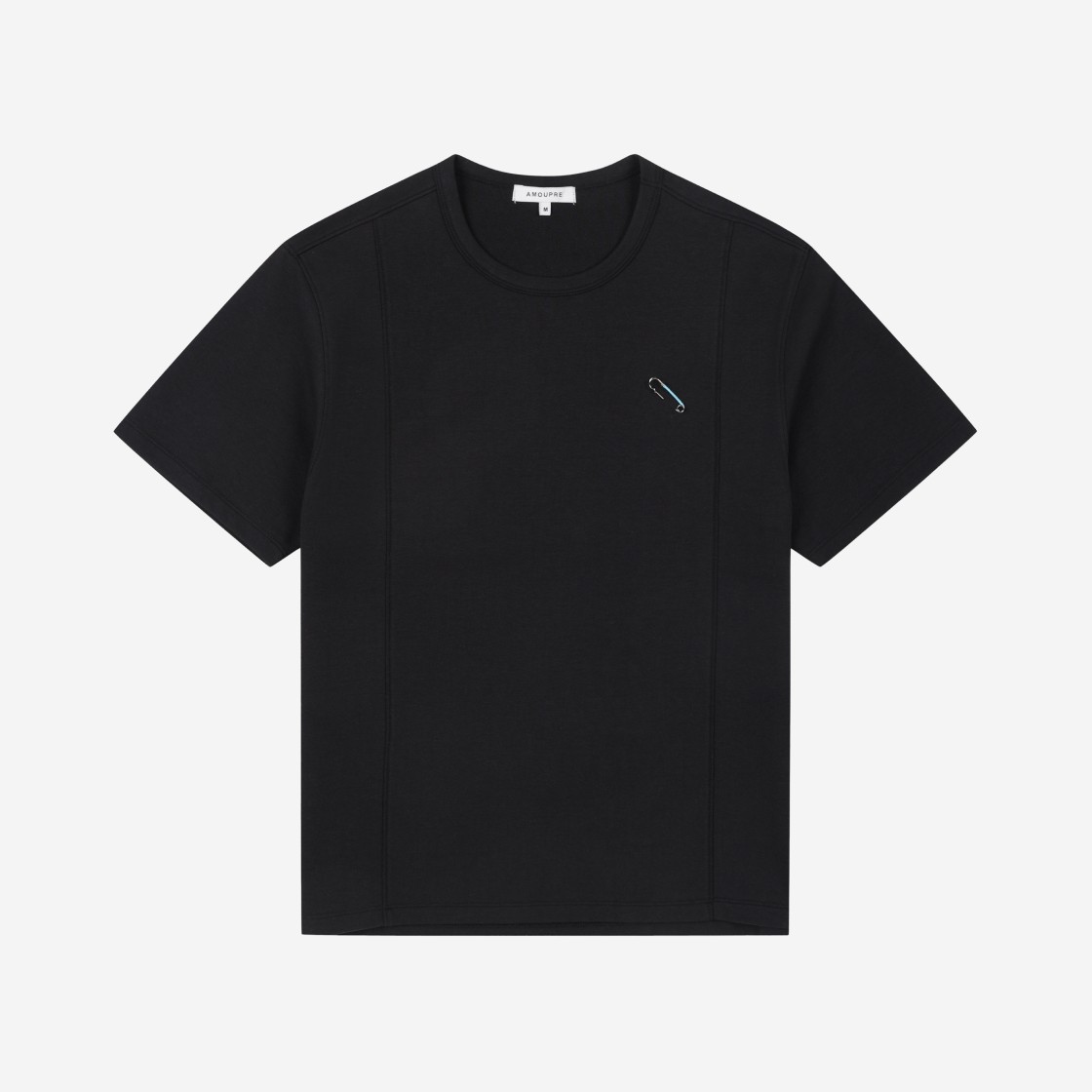 AMOUPRE Pin Tuck Standard Tshirt Black 상세 이미지 1