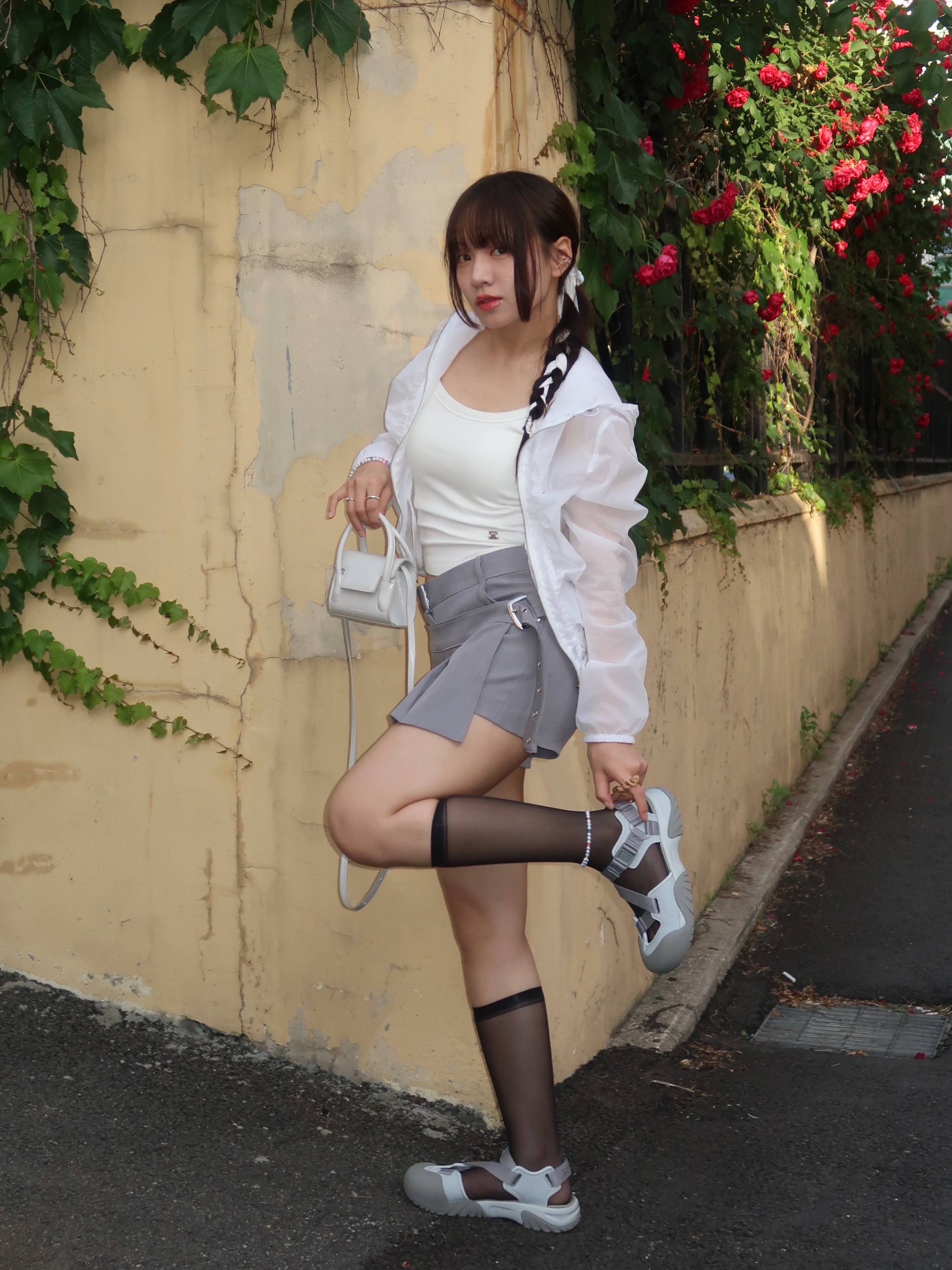 Fila Peito Sandal Grey 착용 스타일 - 7