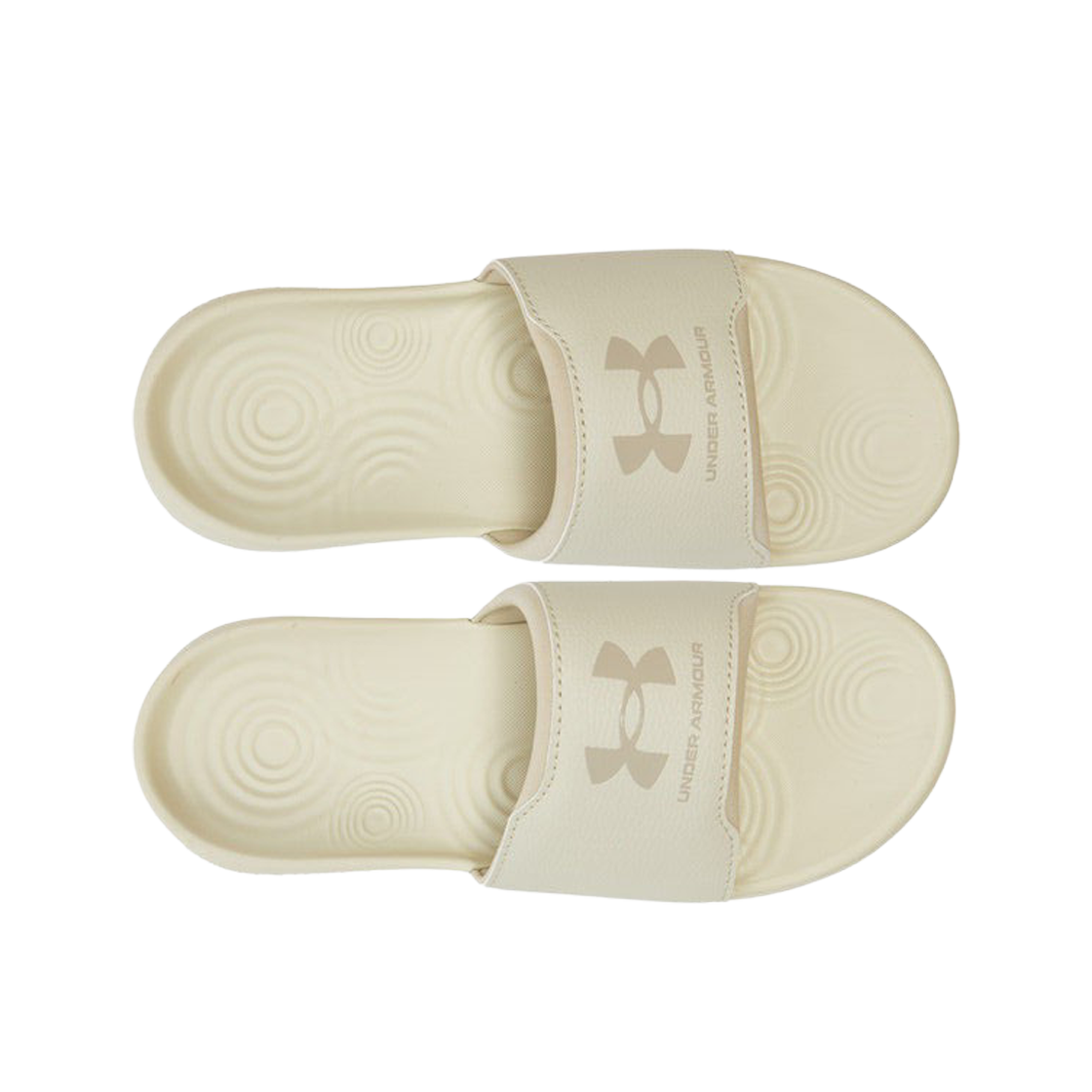 (W) 언더아머 이그나이트 셀렉트 슬라이드 카키 베이스 실트((W) Under Armour Ignite Select Slides Khaki Base Silt) - 2