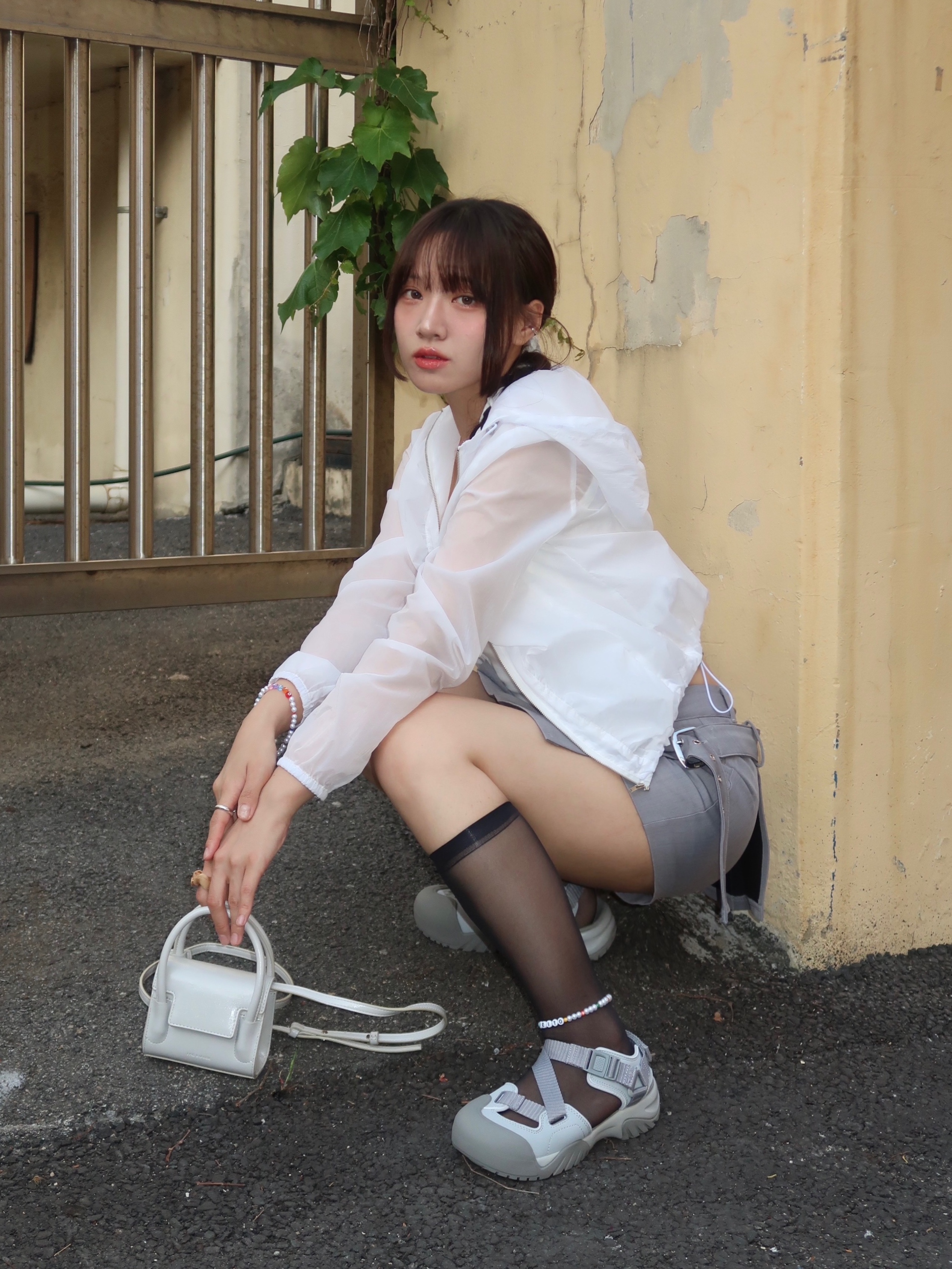 Fila Peito Sandal Grey 착용 스타일 - 3