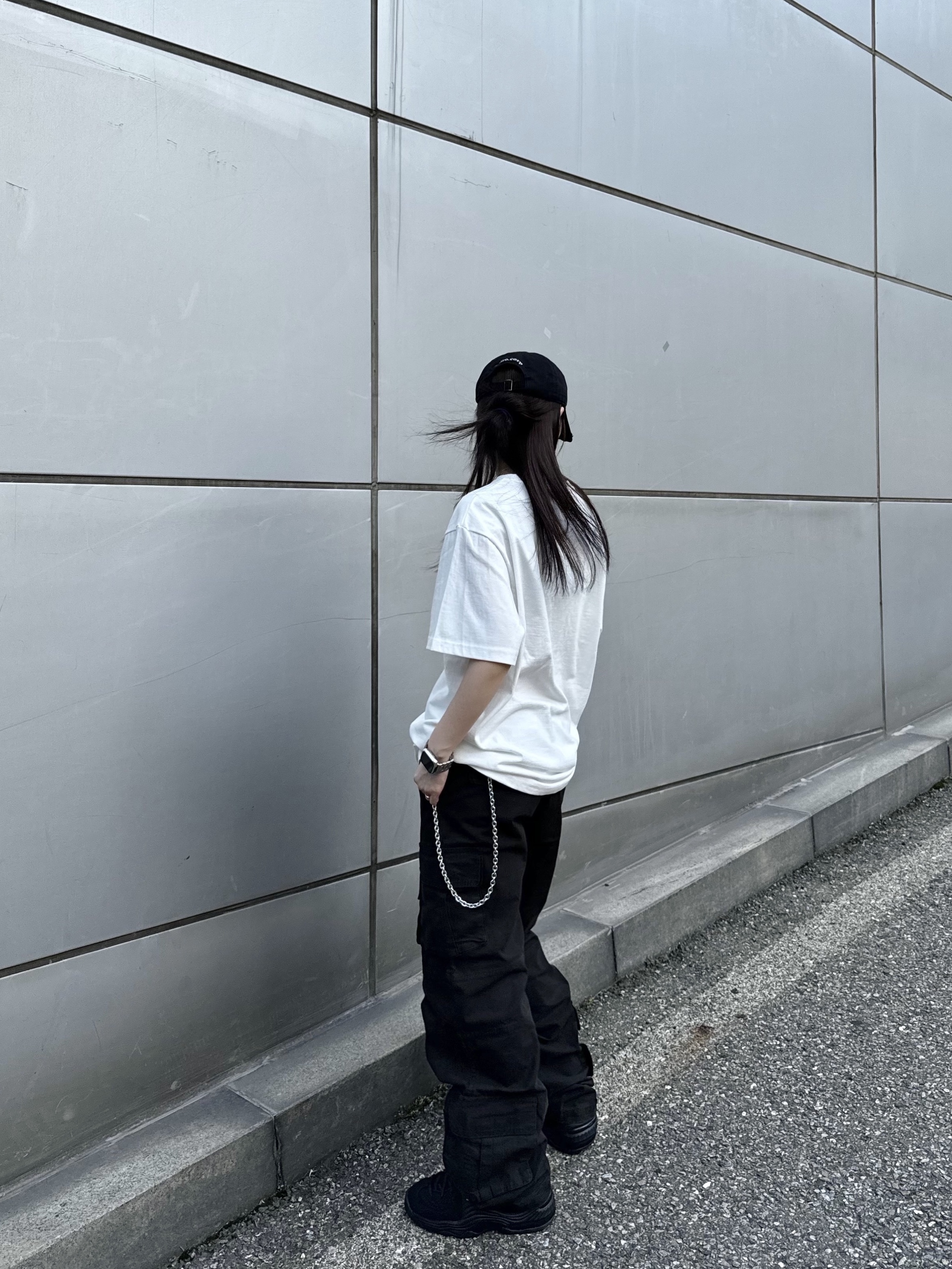 Nike x Stussy Air Penny II Black, Supreme Chain Zippo Silver - 23SS 착용 스타일 - 1