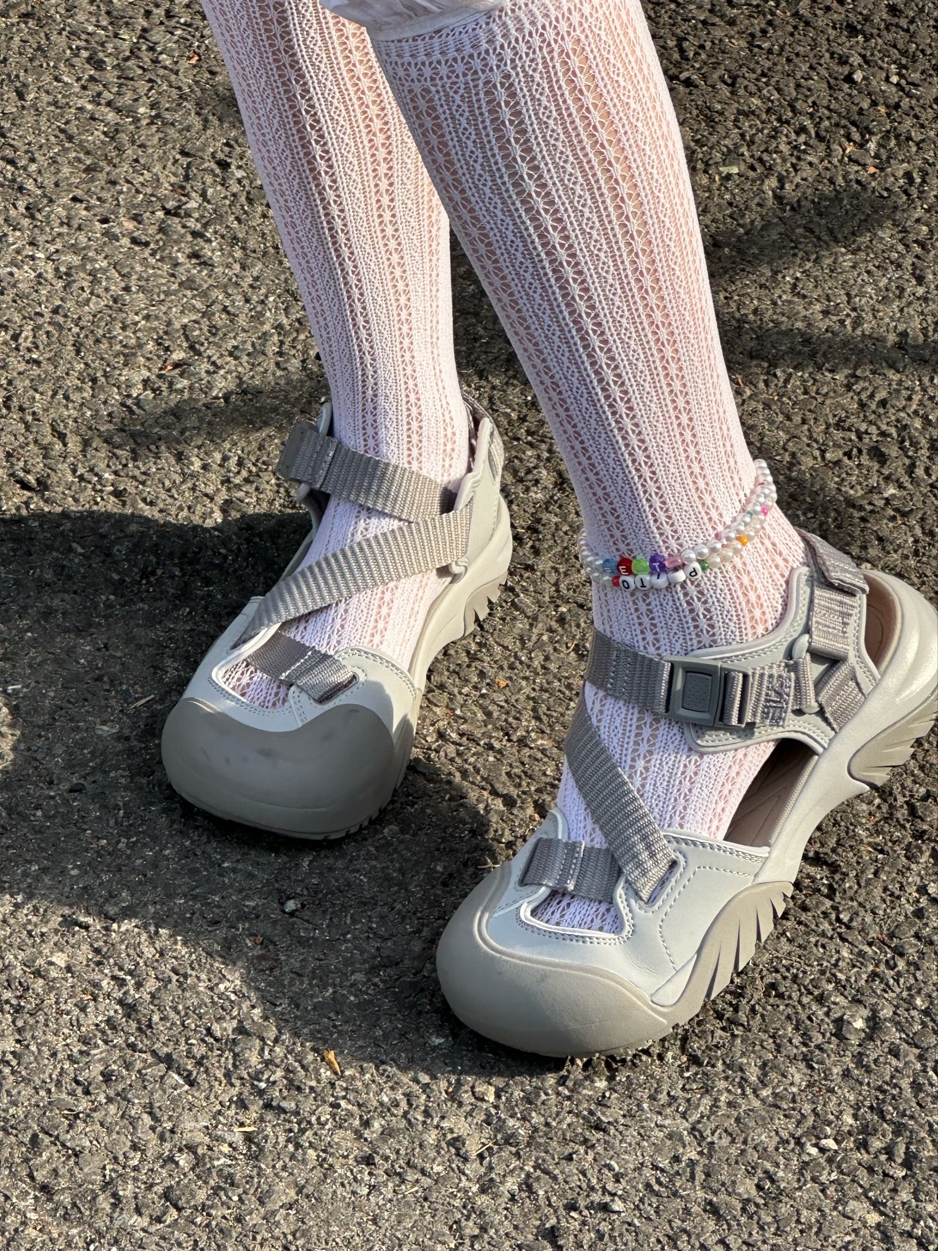 Fila Peito Sandal Grey 착용 스타일 - 2