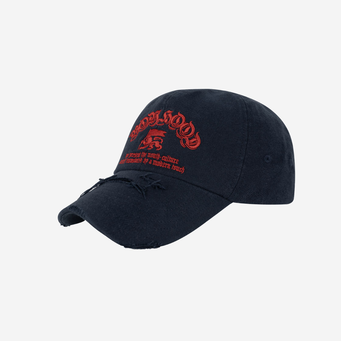 ハット [ETCE] New Vision Destroyed Washed Cap Stitch Black 이티씨이 크로스 디스트로이드 캡 블랙 | ETCE | KREAM