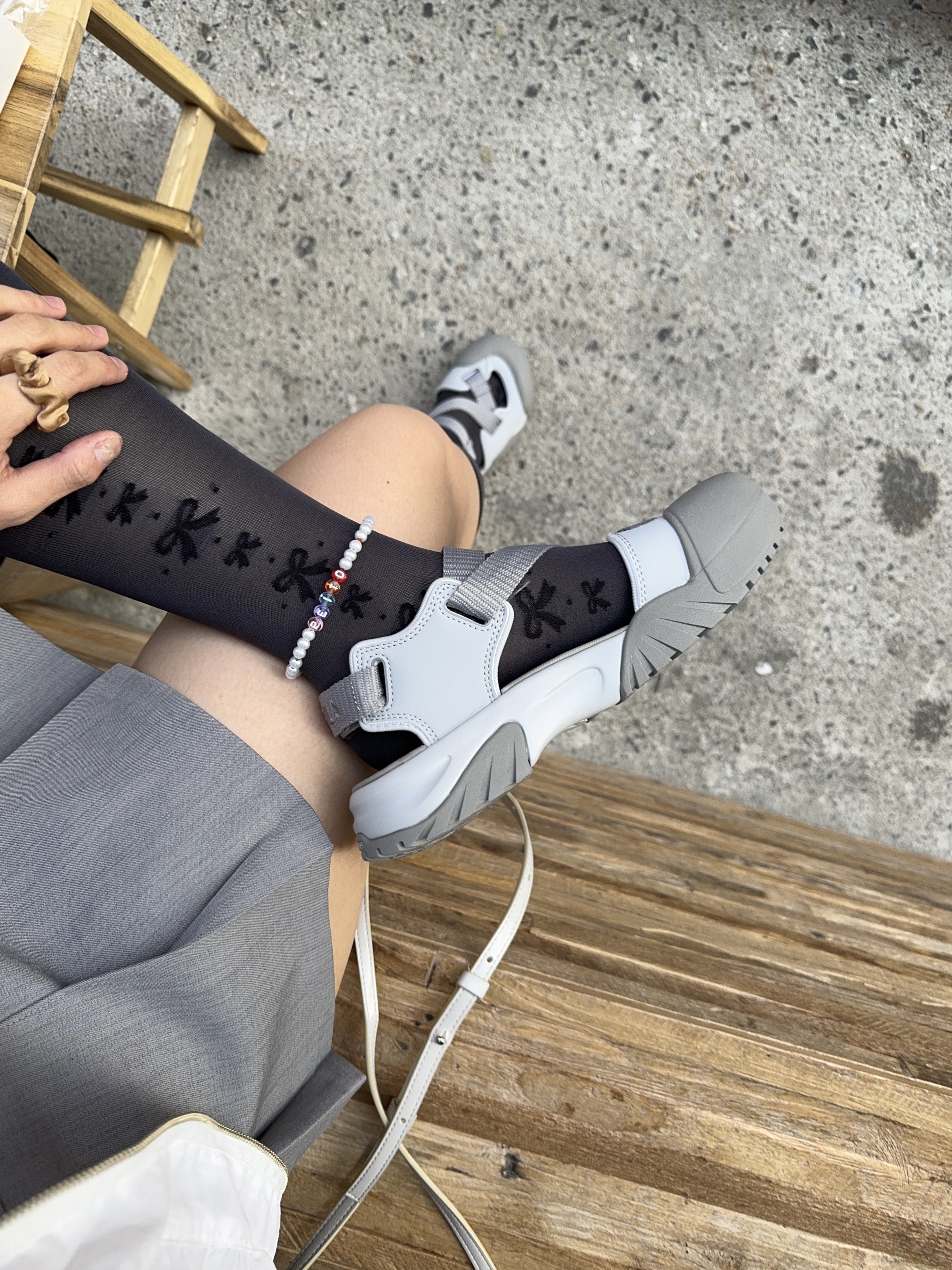 Fila Peito Sandal Grey 착용 스타일 - 9