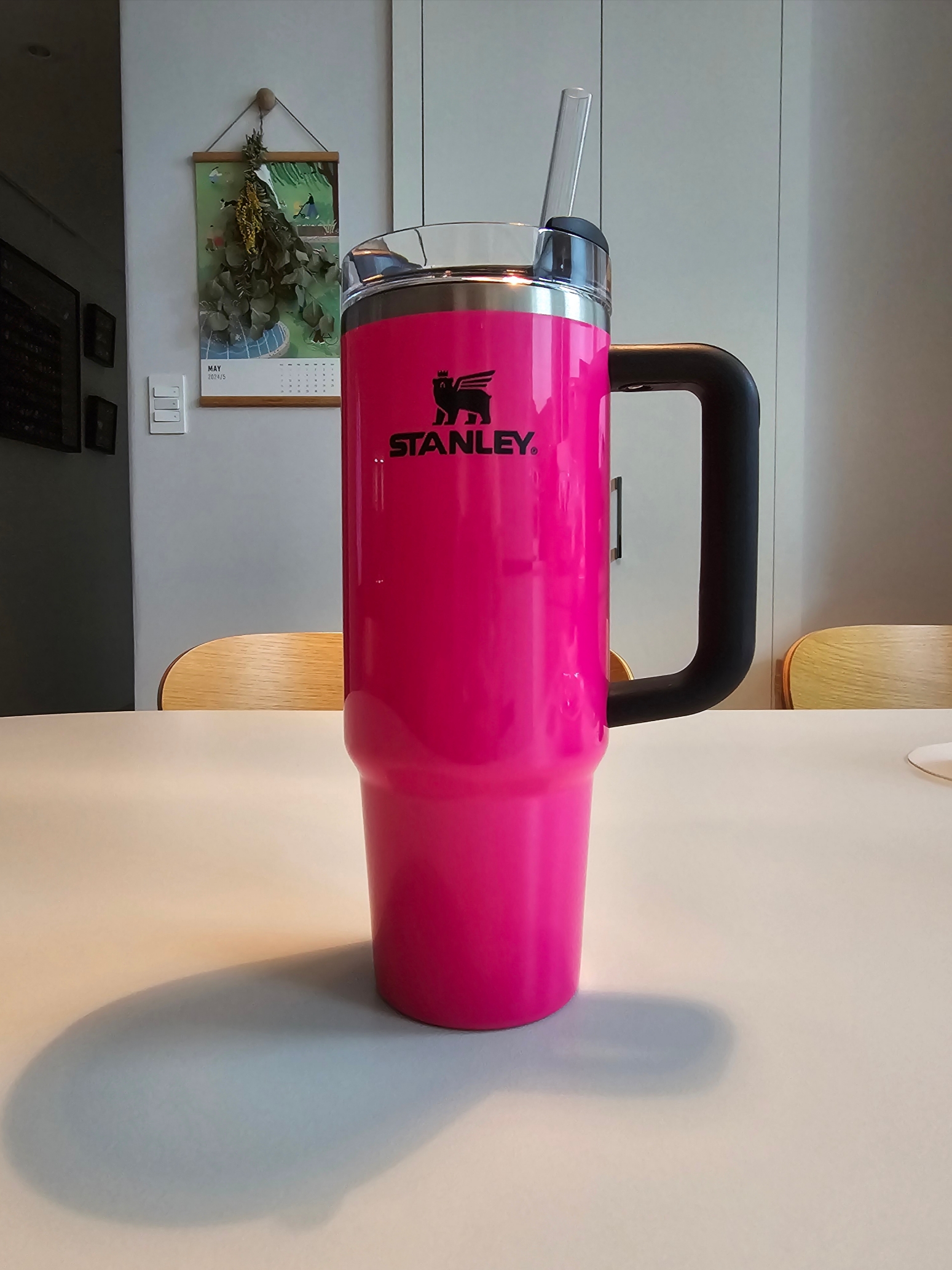 Stanley The Quencher H2.0 Flowstate Tumbler 887ml Neon Pink 착용 스타일