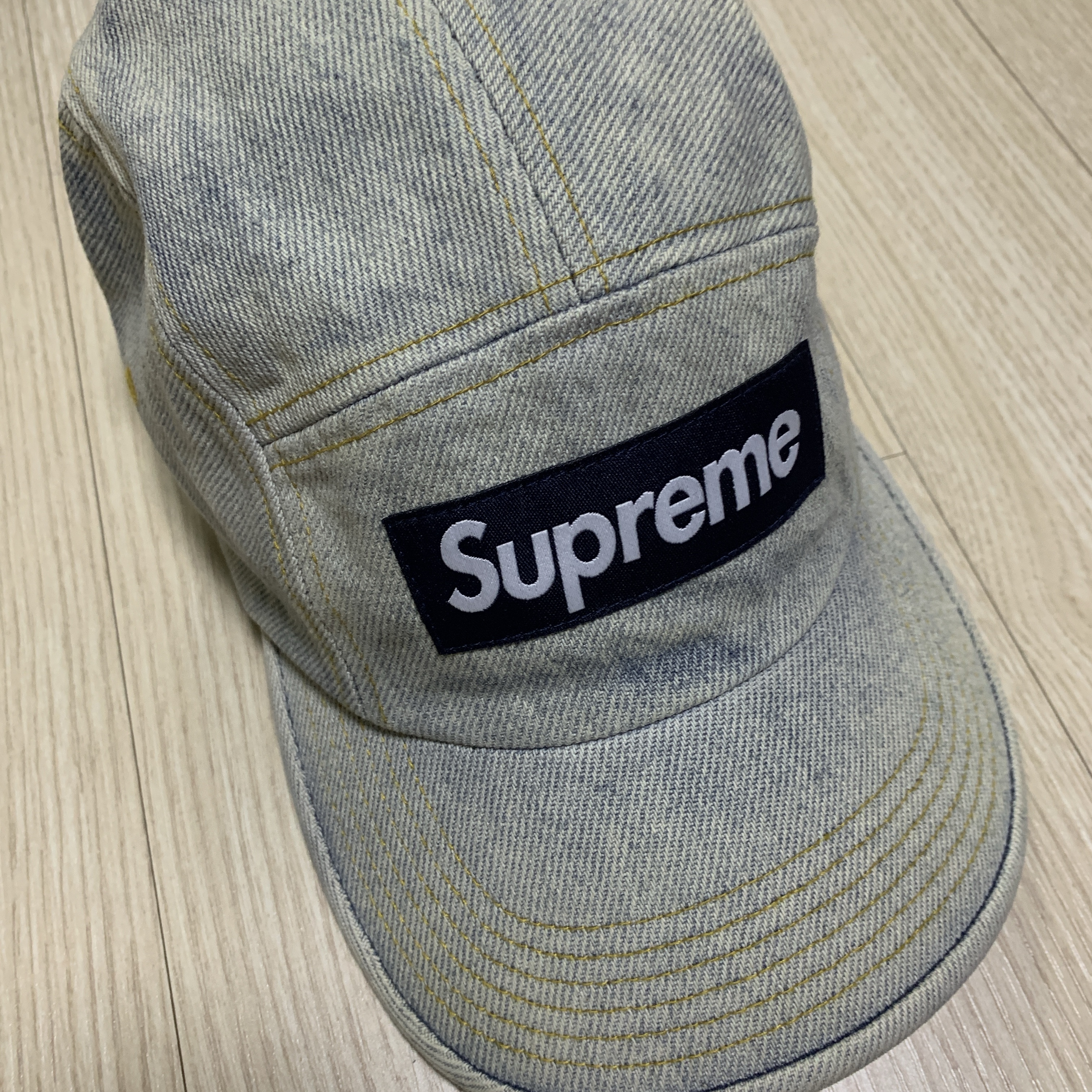 Supreme Denim Camp Cap Dirty Indigo - 23SS 착용 스타일
