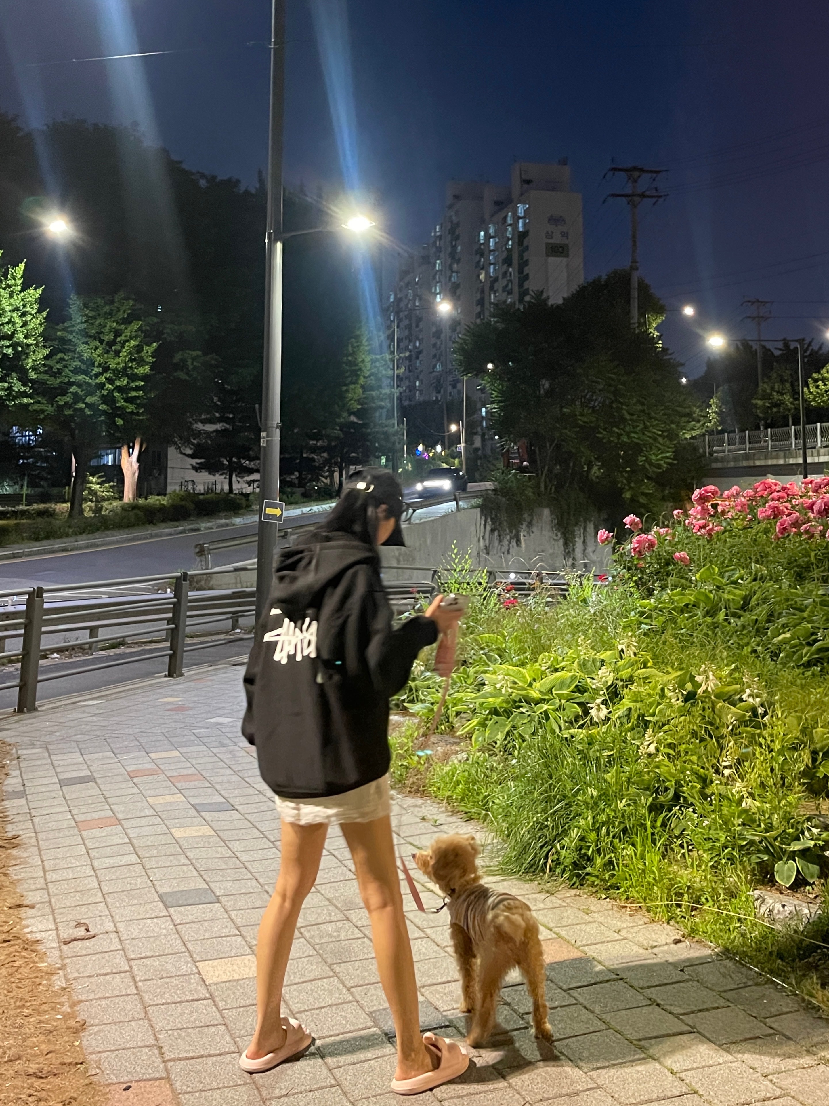 Stussy Basic Zip Hoodie Black 착용 스타일 - 1