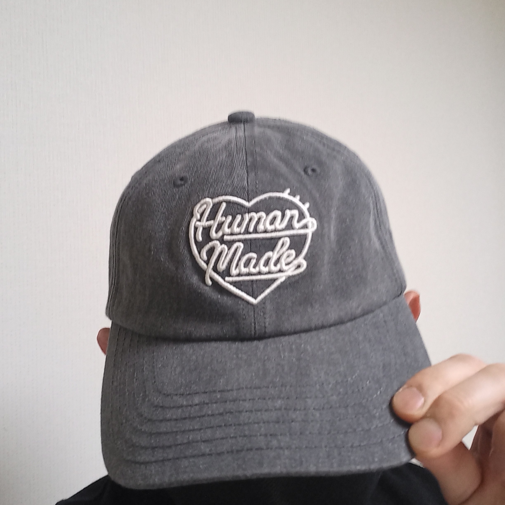 Human Made 6 Panel Cap #1 Black 착용 스타일 - 2