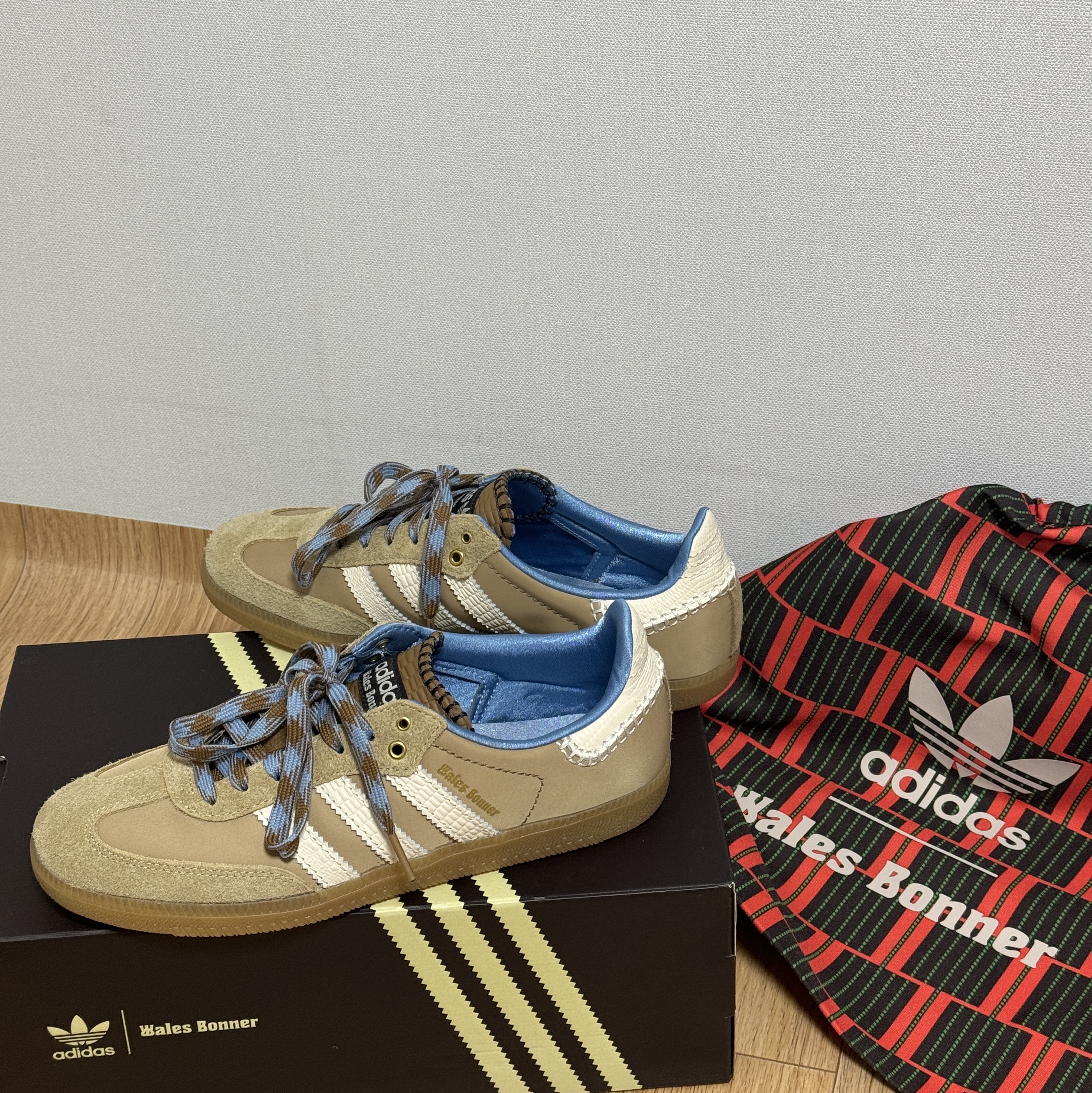 Adidas x Wales Bonner Samba Supplier Colour Wonder White 착용 스타일 - 2