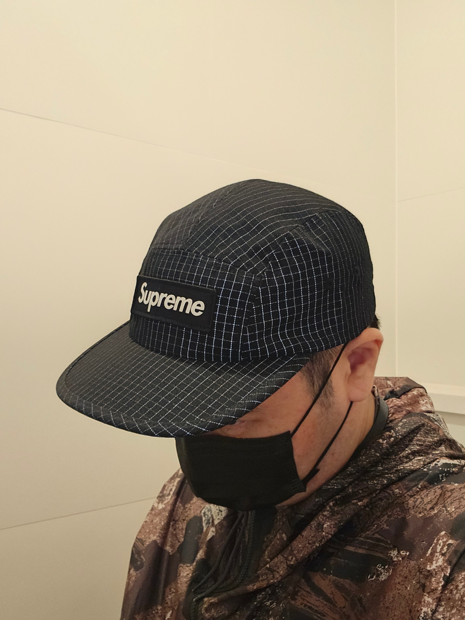 Supreme Reflective Ripstop Camp Cap Black - 24SS, Nike ACG Windproof Cinder Cone Jacket Ironstone - US/EU 착용 스타일 - 1