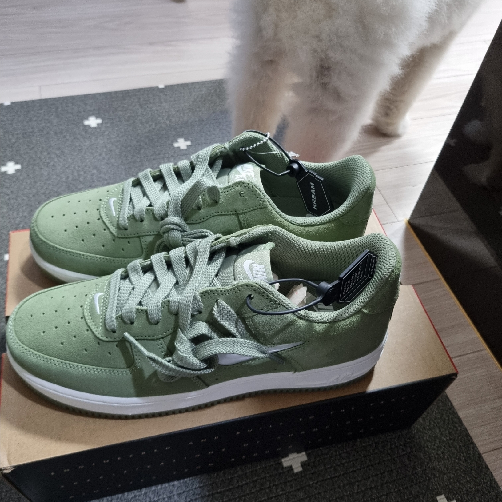 Nike Air Force 1 Low Retro Color of the Month Oil Green 착용 스타일 - 2