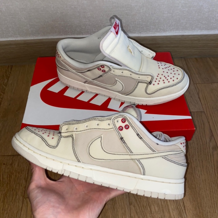 Nike Dunk Low Beige Red 착용 스타일