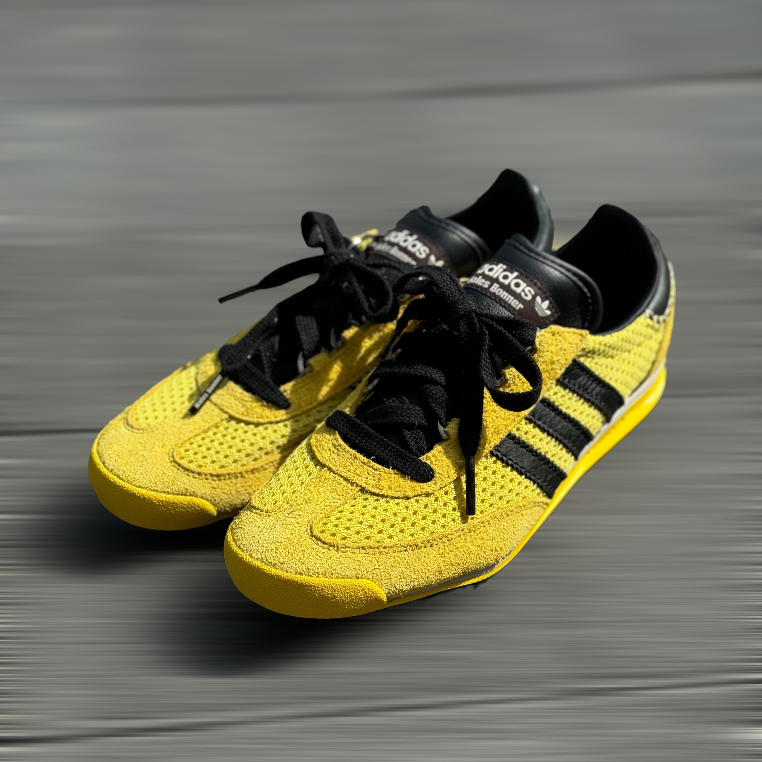 Adidas x Wales Bonner SL 76 Yellow Core Black 착용 스타일