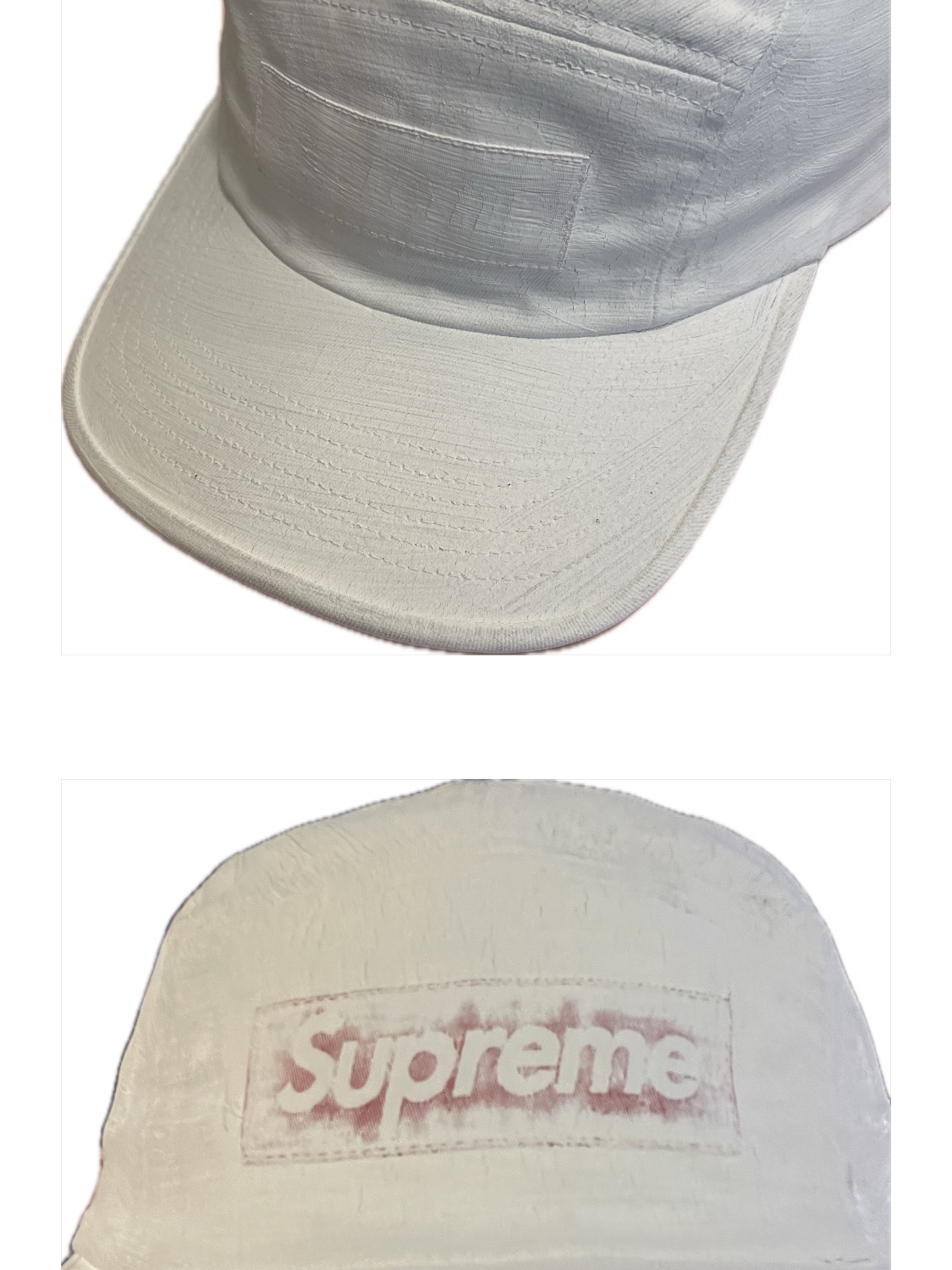 Supreme x MM6 Maison Margiela Painted Camp Cap White - 24SS 착용 스타일 - 1
