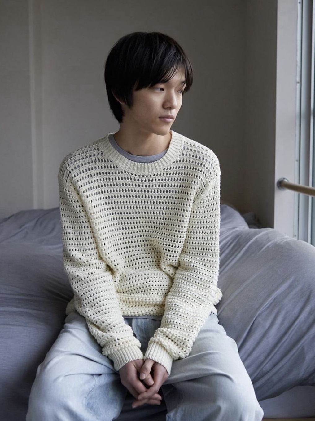 Sage Nation Summer Hatchi Long Sleeve Cream 착용 스타일