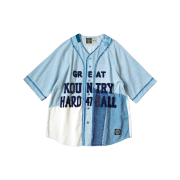 Kapital 8 oz. Denim Great Kountry Damaged Baseball Shirt Indigo (Processing)