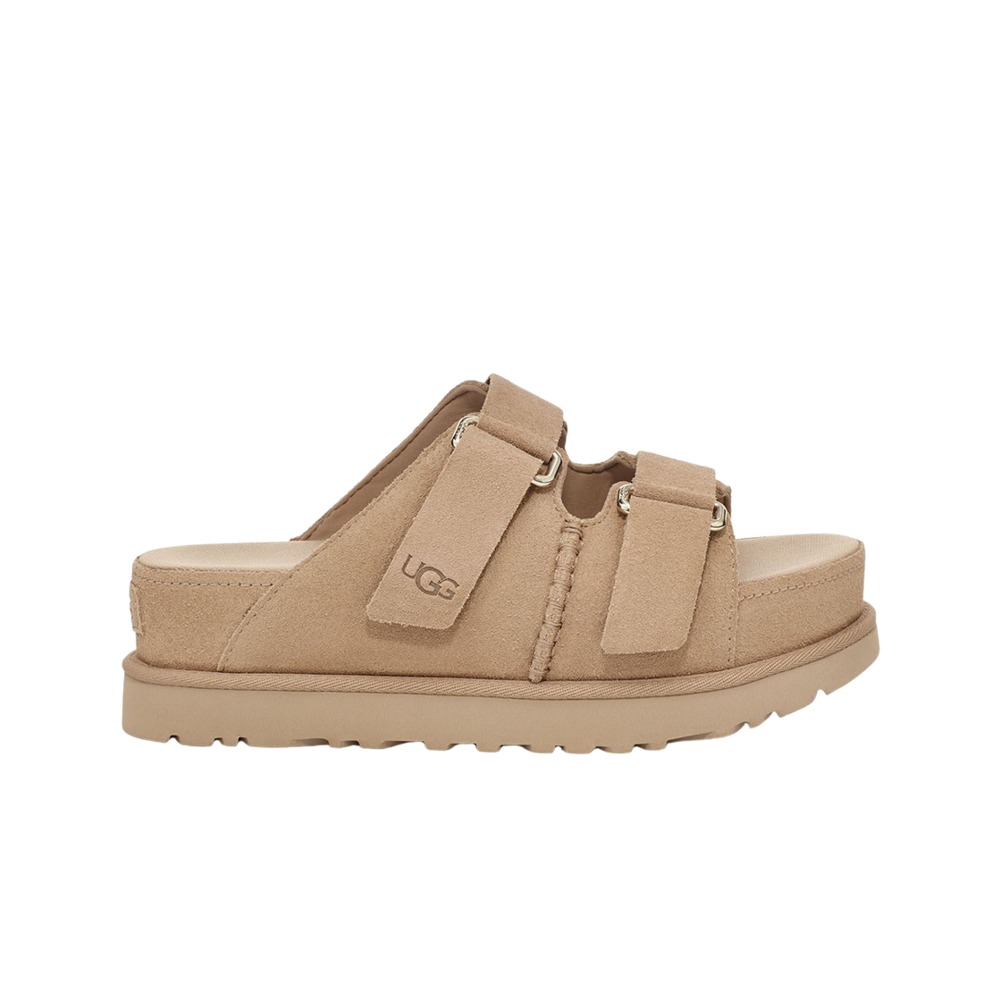 (W) 어그 골든스타 하이 슬라이드 샌드((W) UGG Goldenstar Hi Slide Sand)