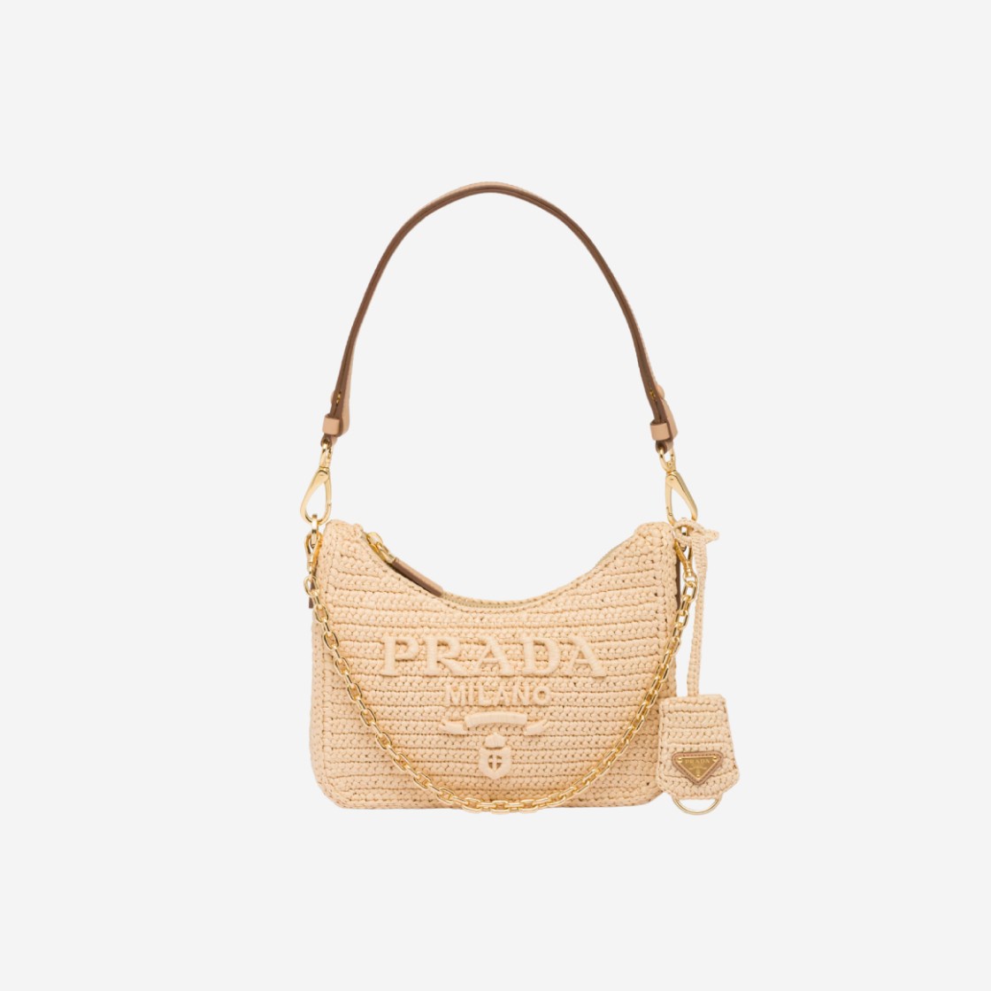 Prada Re-Edition Crochet Mini Bag Natural 상세 이미지 1