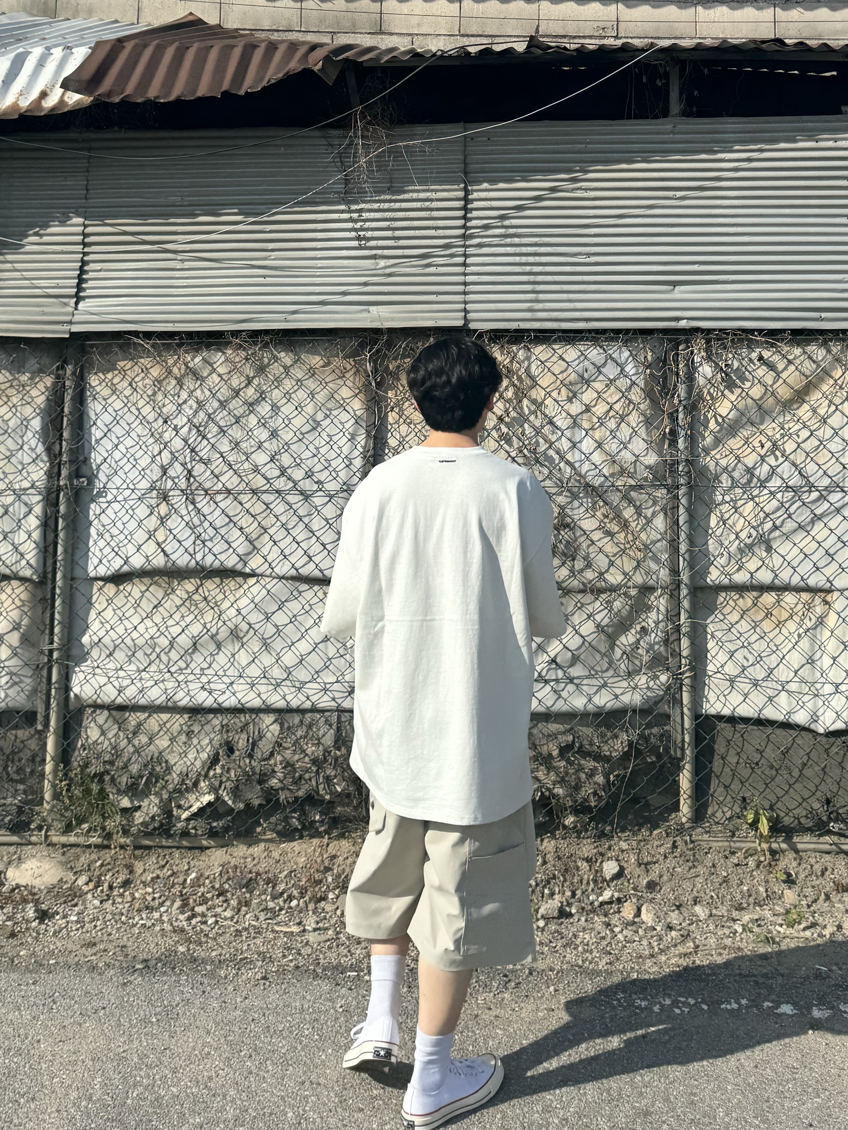 Converse Chuck 70 Ox White - Standard, Nonnod Alpine Carpenter Shorts Beige 착용 스타일 - 3