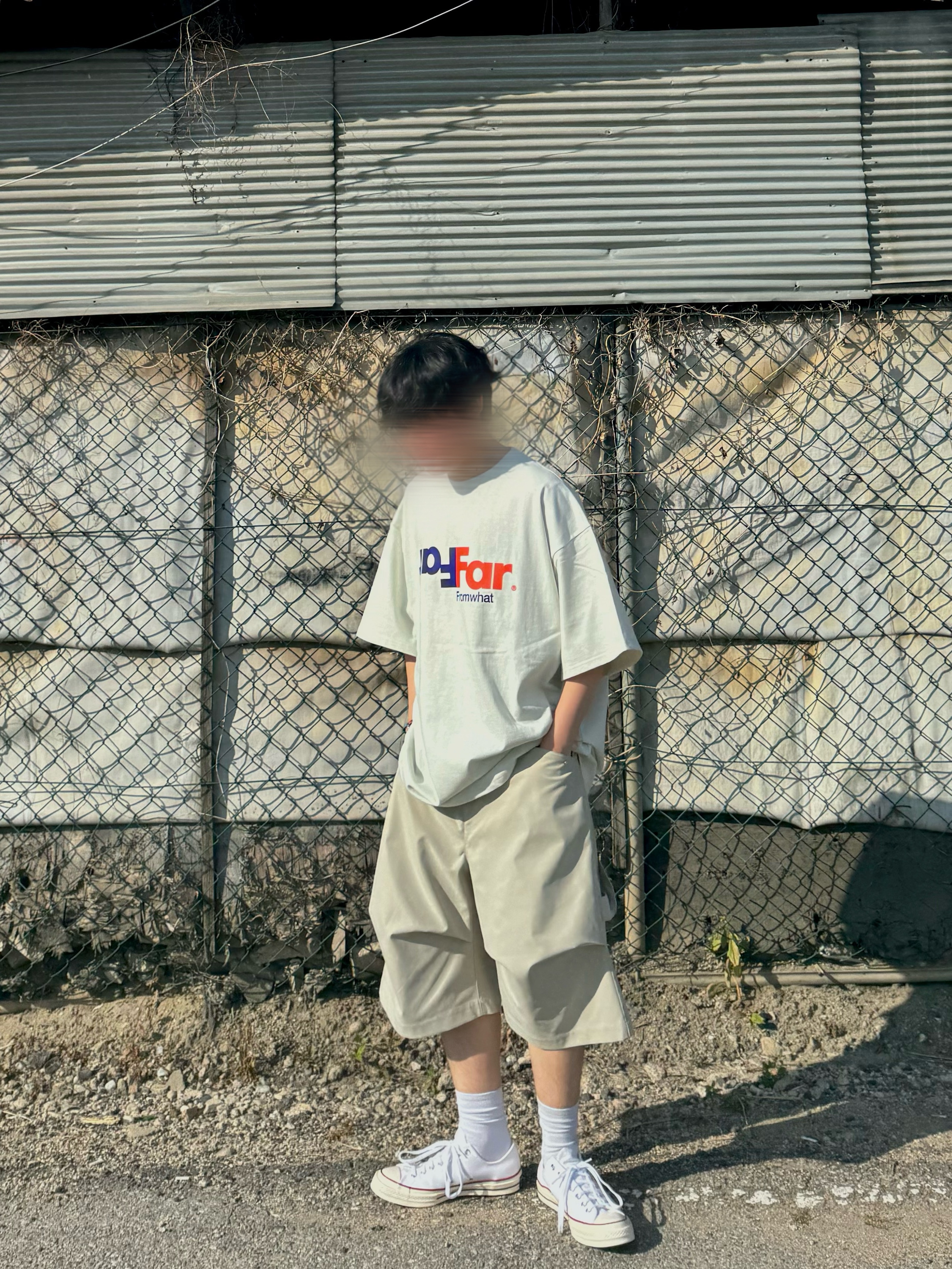 Converse Chuck 70 Ox White - Standard, Nonnod Alpine Carpenter Shorts Beige 착용 스타일 - 1