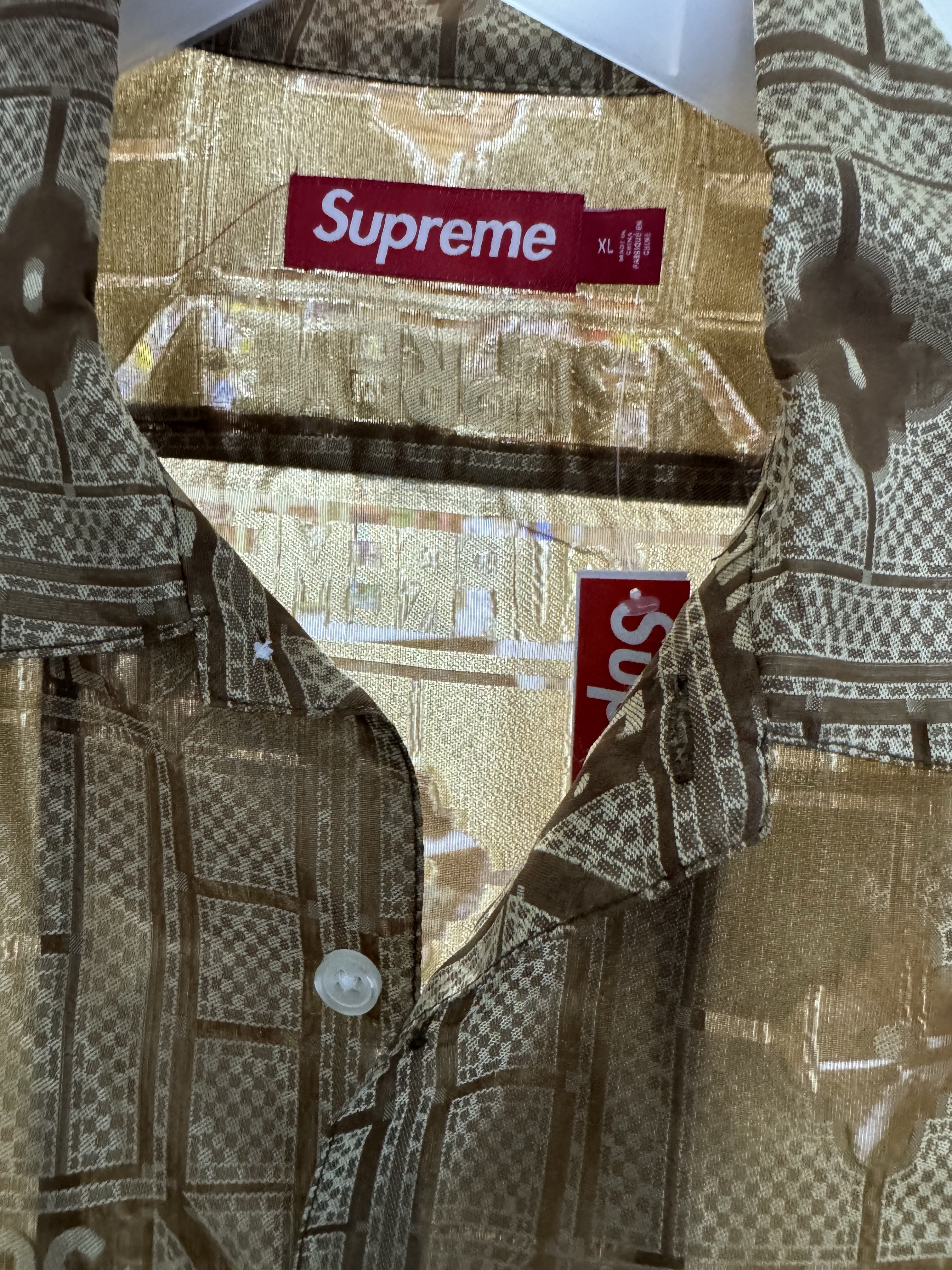 Supreme Seersucker S Logo 6-Panel Black - 24SS, Supreme First T-Shirt Black - 24SS 착용 스타일 - 5