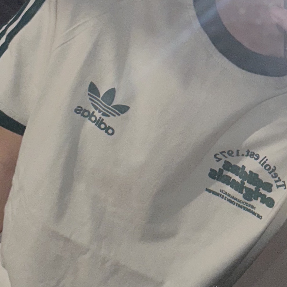 Adidas Sport Graphic Cali T-Shirt Wonder White - KR Sizing 착용 스타일 - 2
