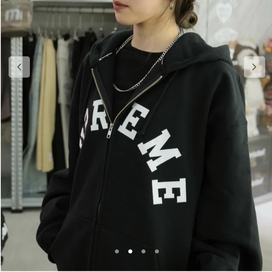 Supreme x Champion Zip Up Hooded Sweatshirt Navy - 24SS, Supreme x Champion Zip Up Hooded Sweatshirt Purple - 24SS 착용 스타일 - 4