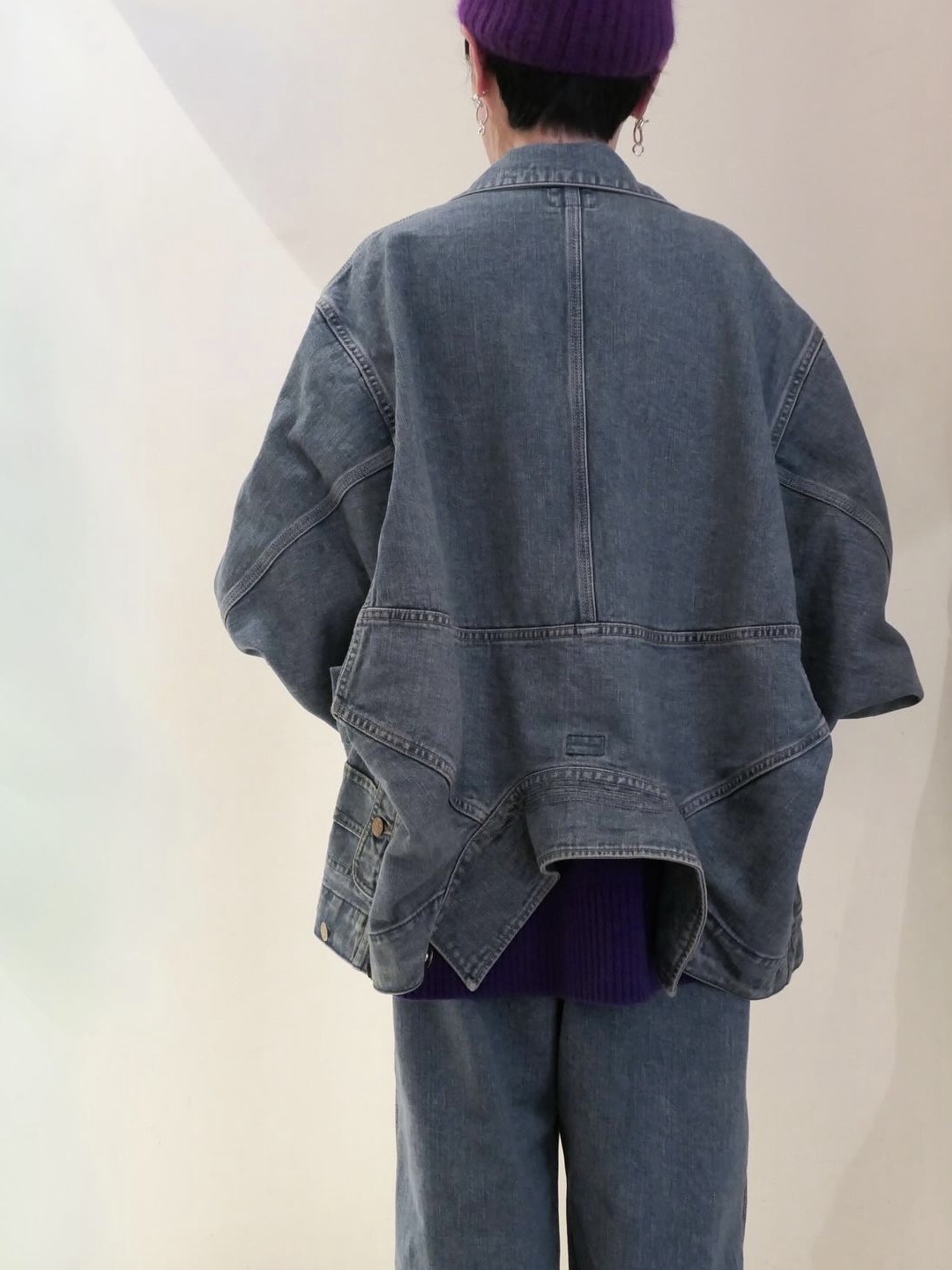 Beautiful People x Lee Double End Denim Riders Work Blouson Bleach 착용 스타일 - 4