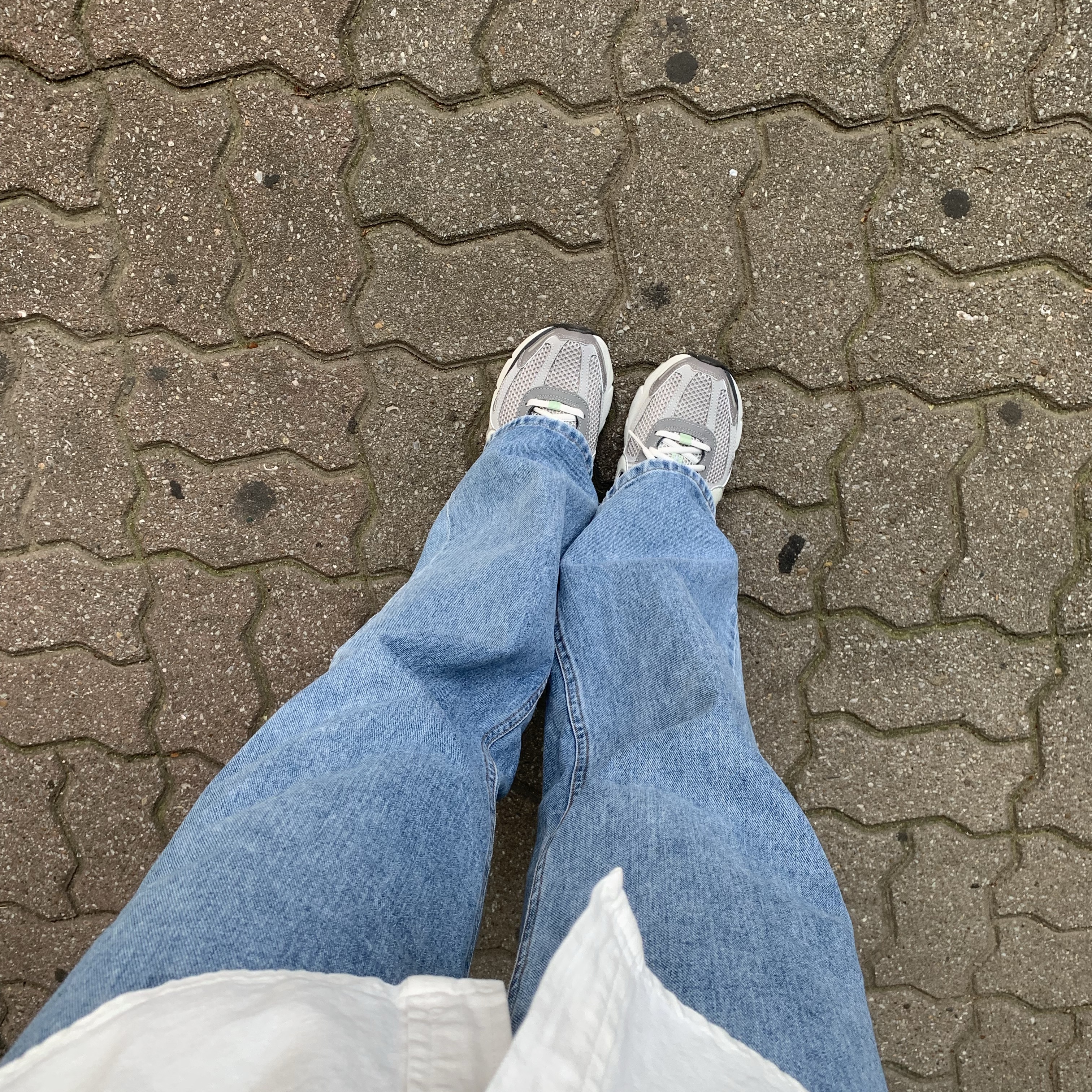 (W) Nike Zoom Vomero 5 Cobblestone and Flat Pewter 착용 스타일