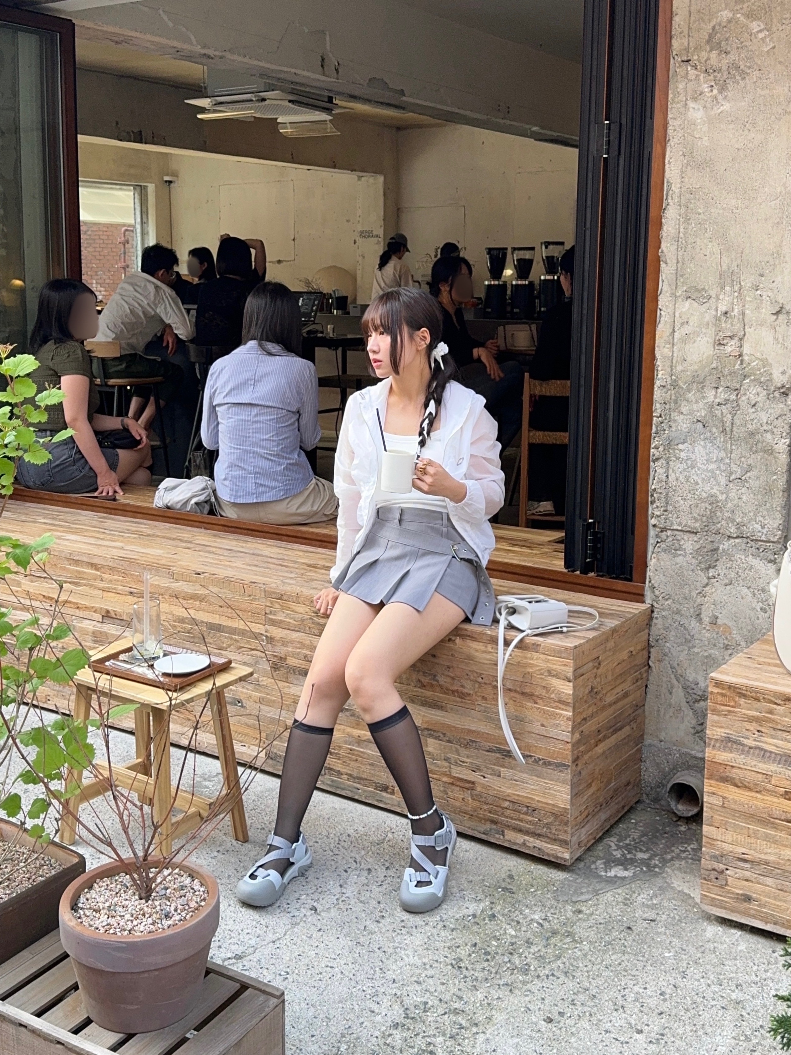 Fila Peito Sandal Grey 착용 스타일 - 5