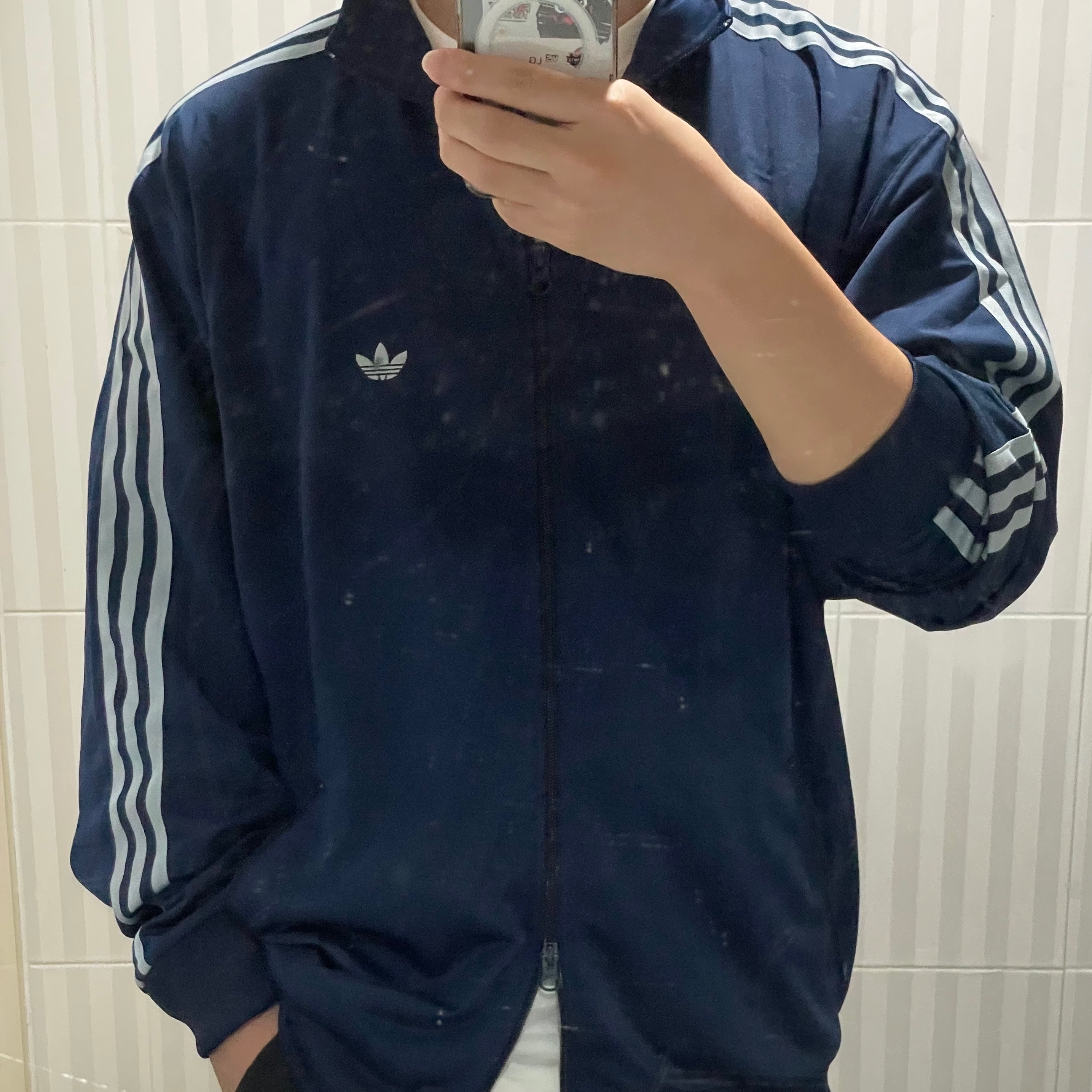 Adidas Originals Beckenbauer Track Jacket Night Indigo - KR Sizing 착용 스타일