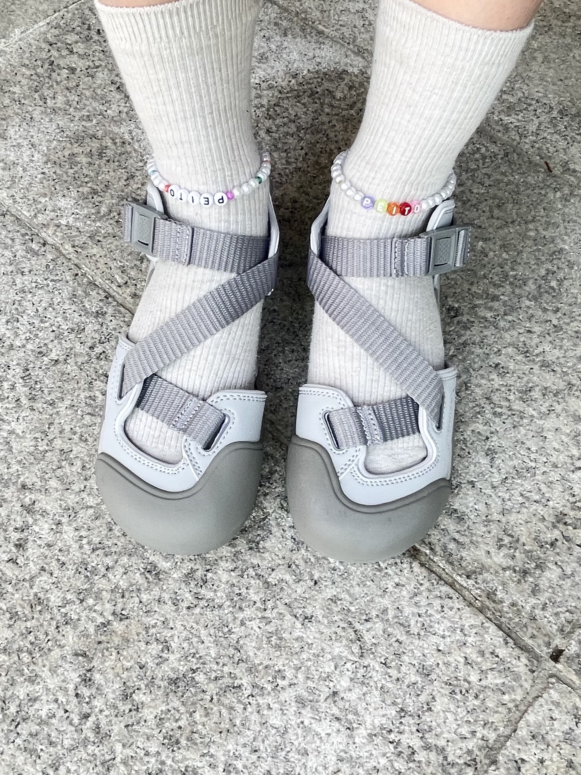 Fila Peito Sandal Grey 착용 스타일 - 6