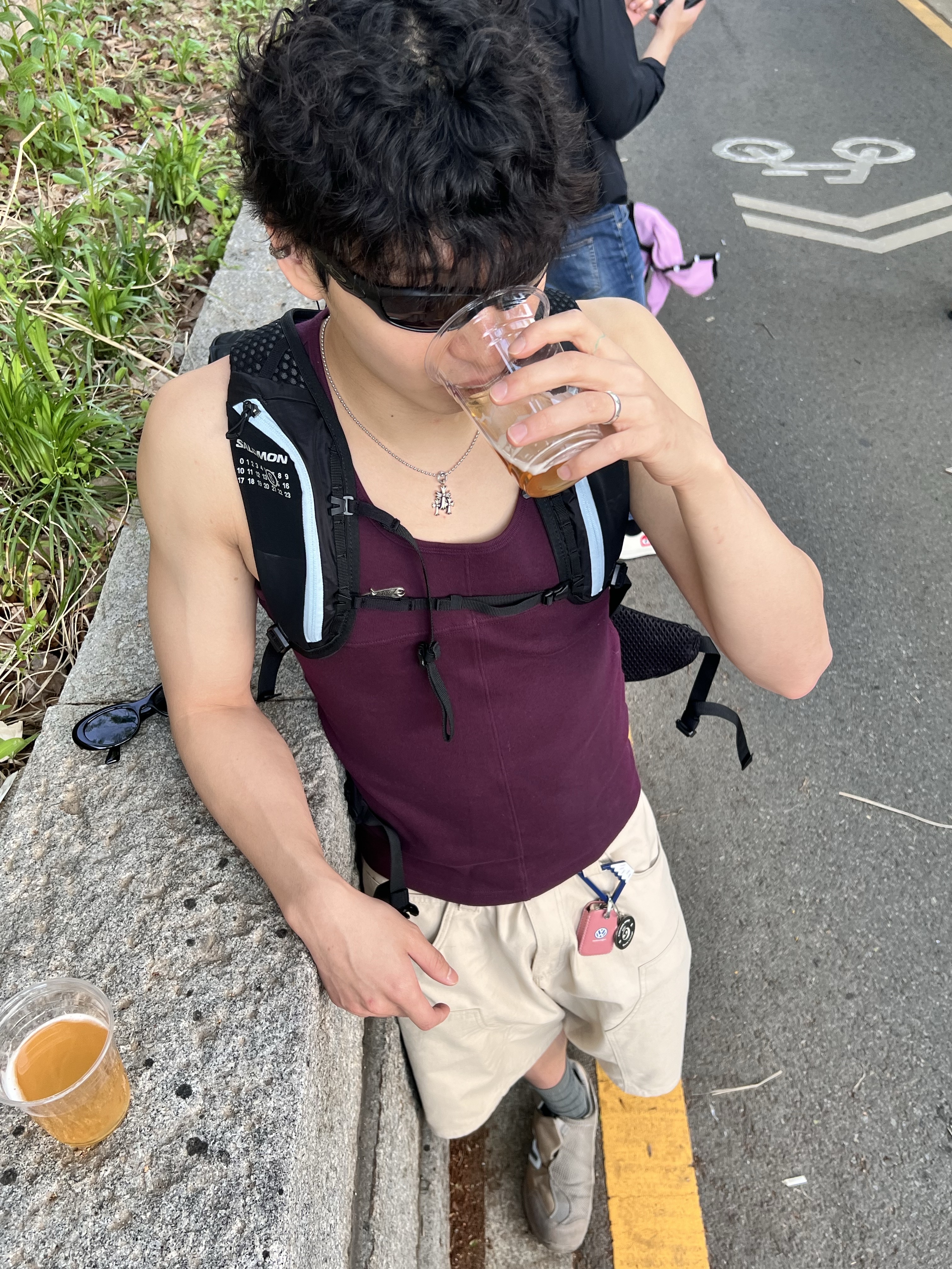 Salomon x MM6 Maison Margiela XT-15 Bordeaux, Roa Hiking Minaar Black 착용 스타일