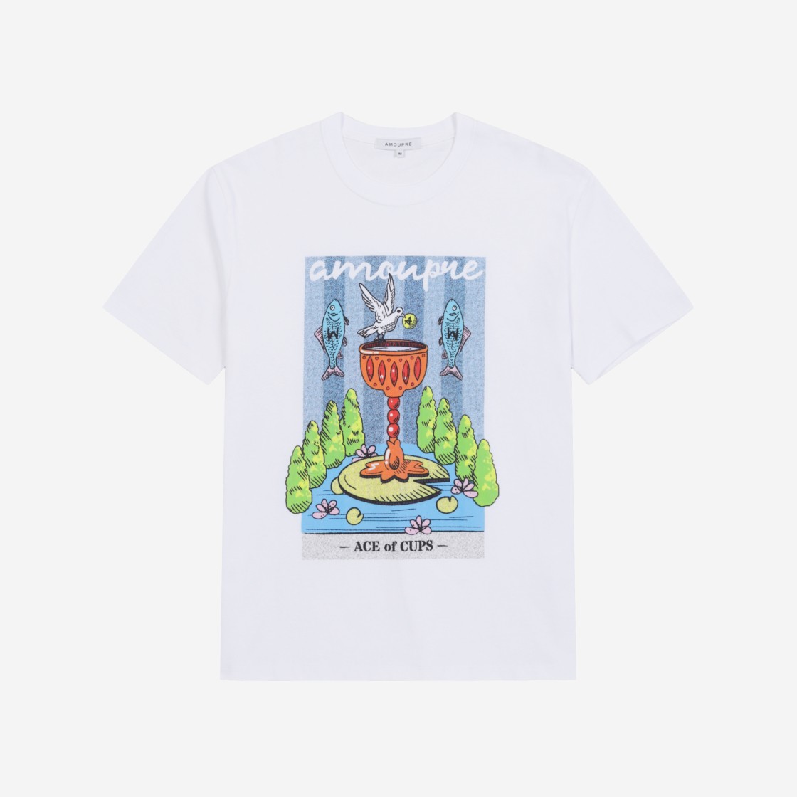 AMOUPRE Tarot Ace Of Cups Tshirt White 상세 이미지 1