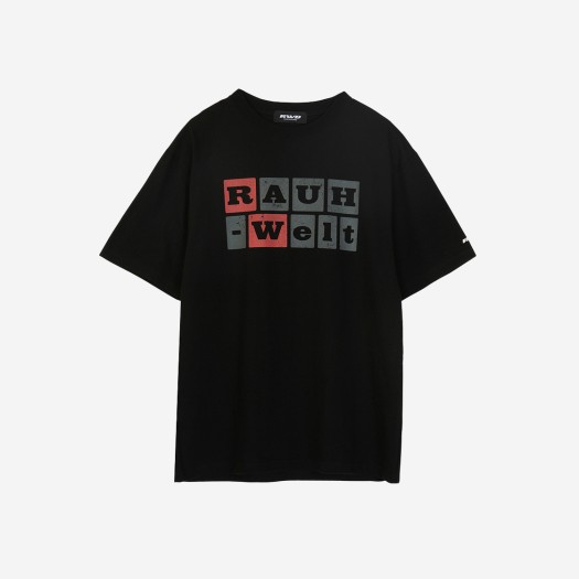 알더블유비 박스 로고 숏슬리브 티셔츠 블랙
