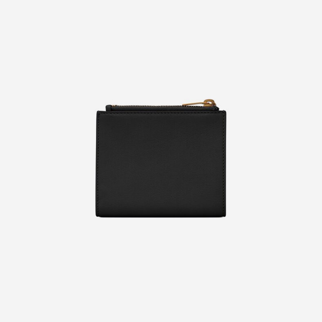 Saint Laurent Tiny Cassandre Bi-Fold ID Wallet in Grained Leather Black 상세 이미지 2